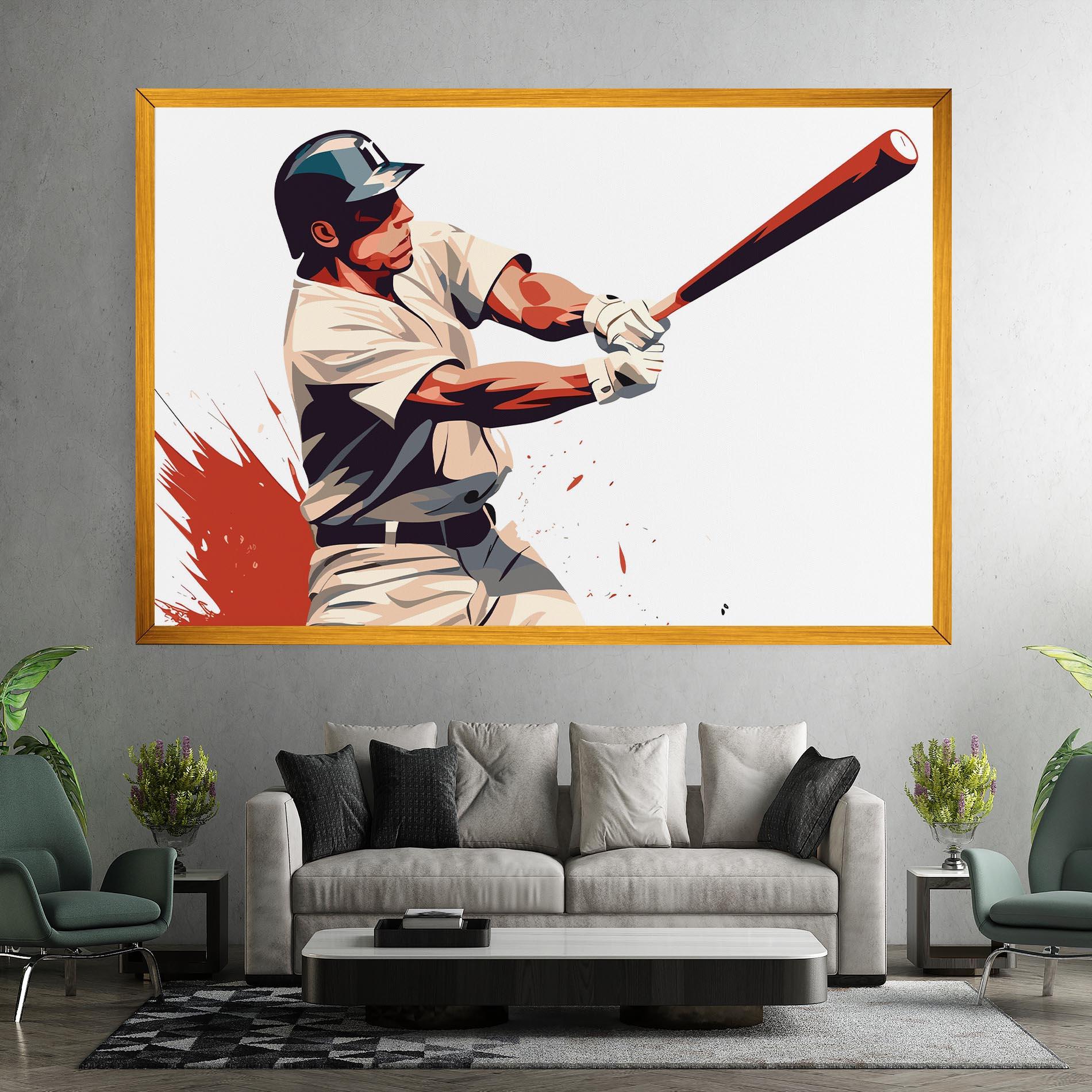 Tablou Canvas Baseball Red Art mockup 7