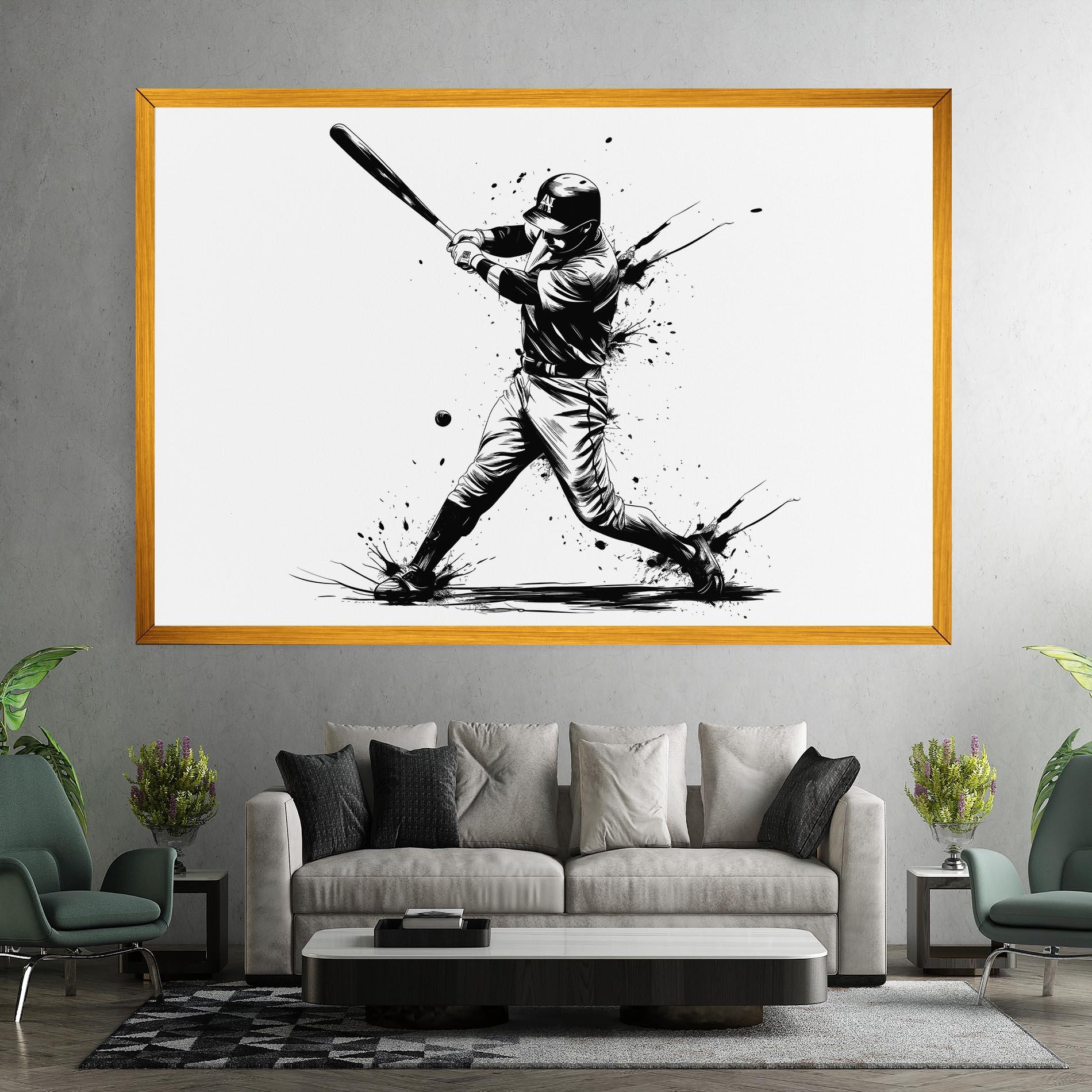 Tablou Canvas Baseball Splash mockup 7