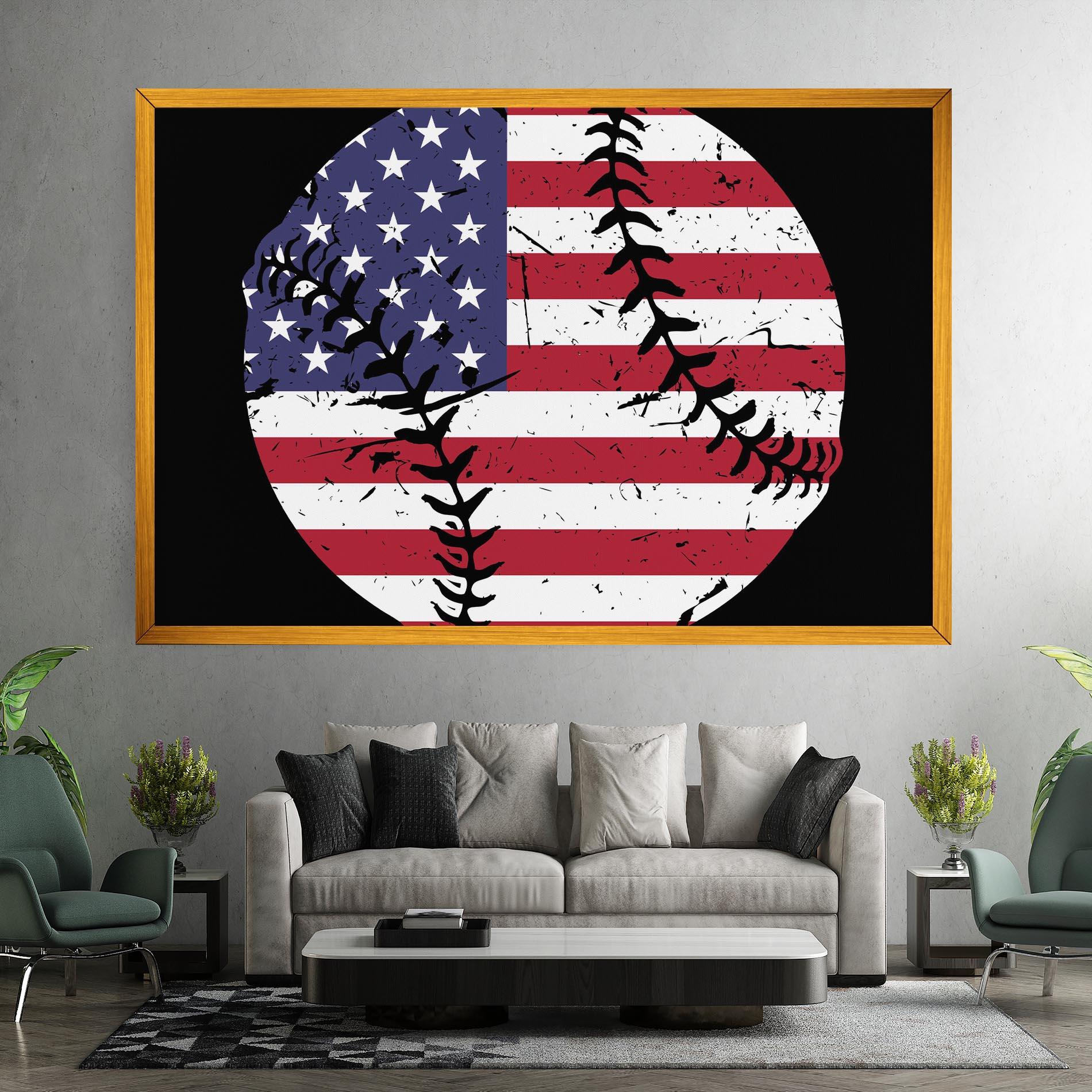 Tablou Canvas Baseball Usa mockup 7