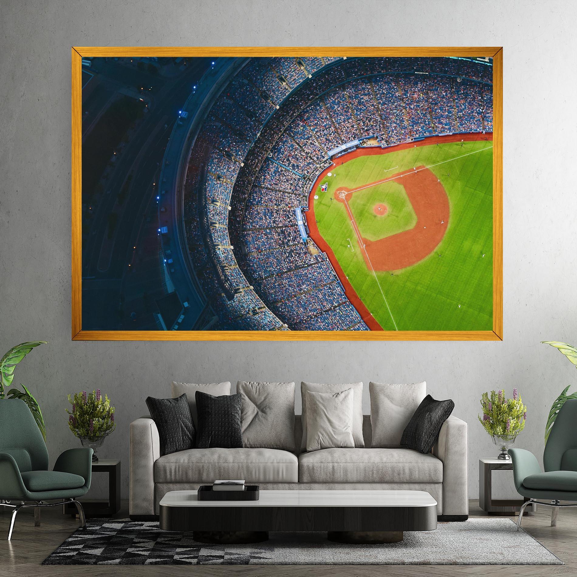 Tablou Canvas Green Baseball Field mockup 7