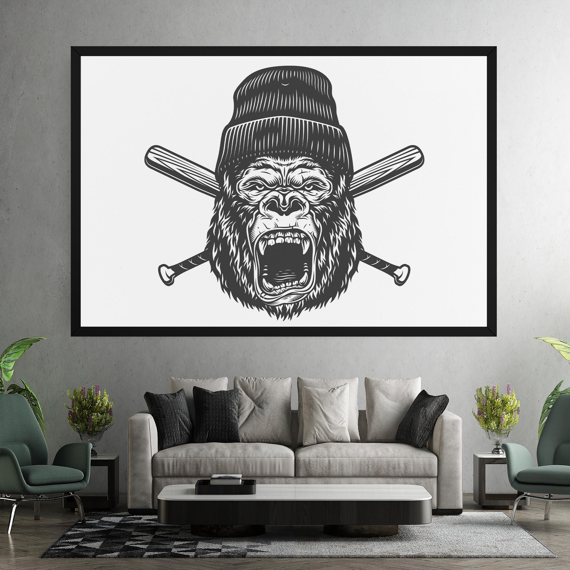 Tablou Canvas Baseball Gorilla mockup 7