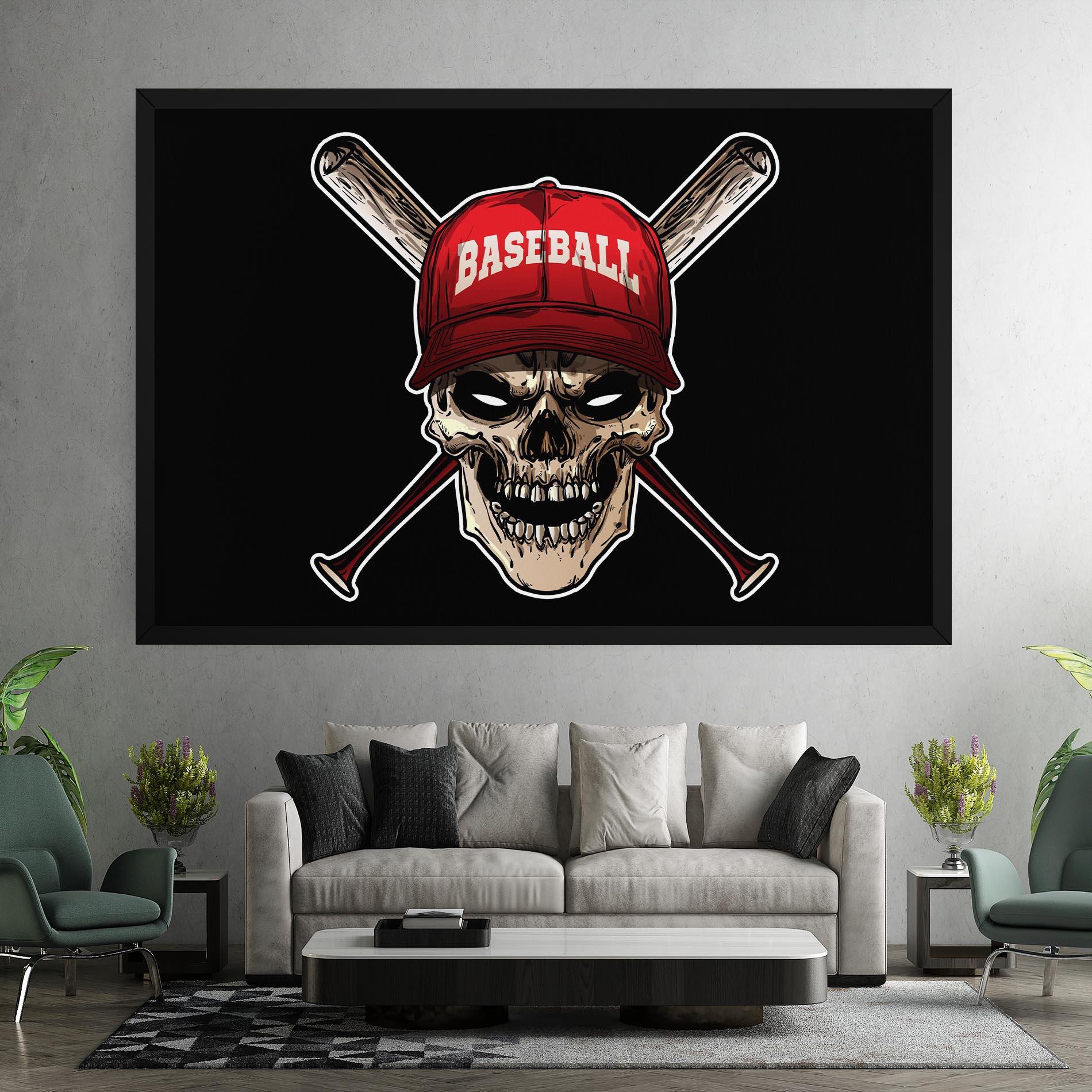 Tablou Canvas Baseball Skull mockup 7
