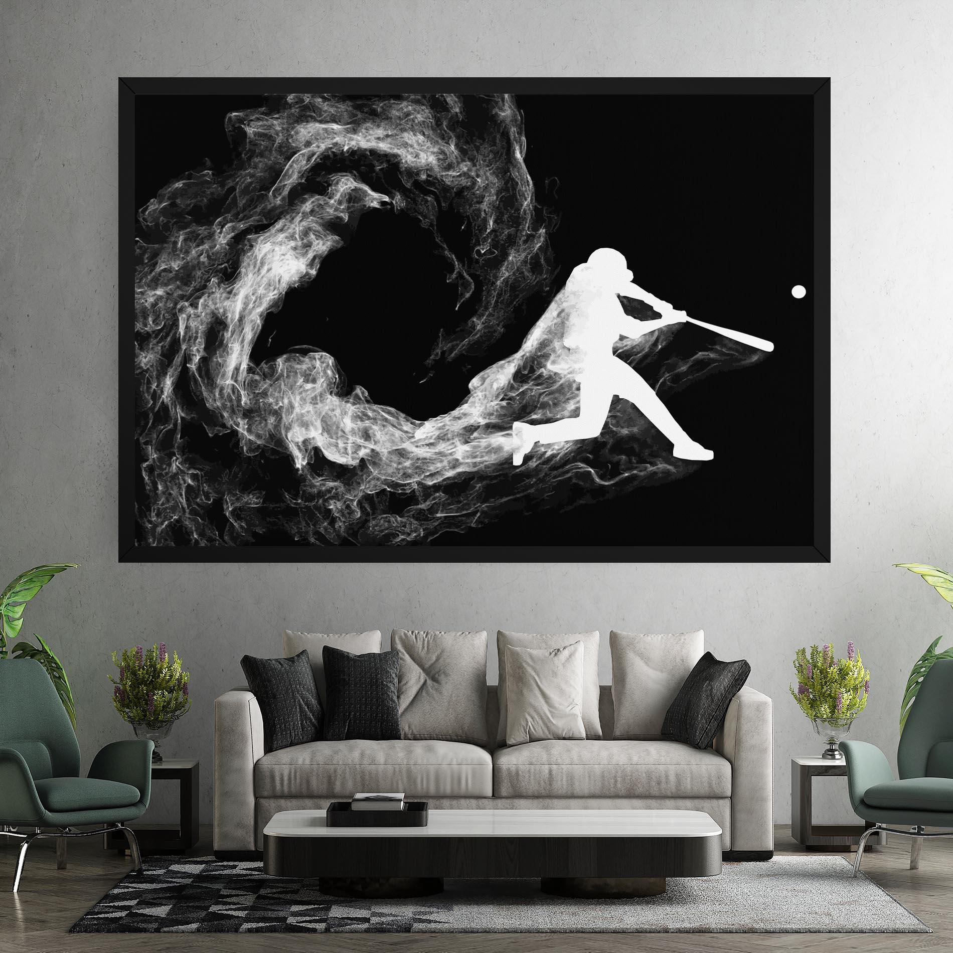 Tablou Canvas Baseball Smoke mockup 7