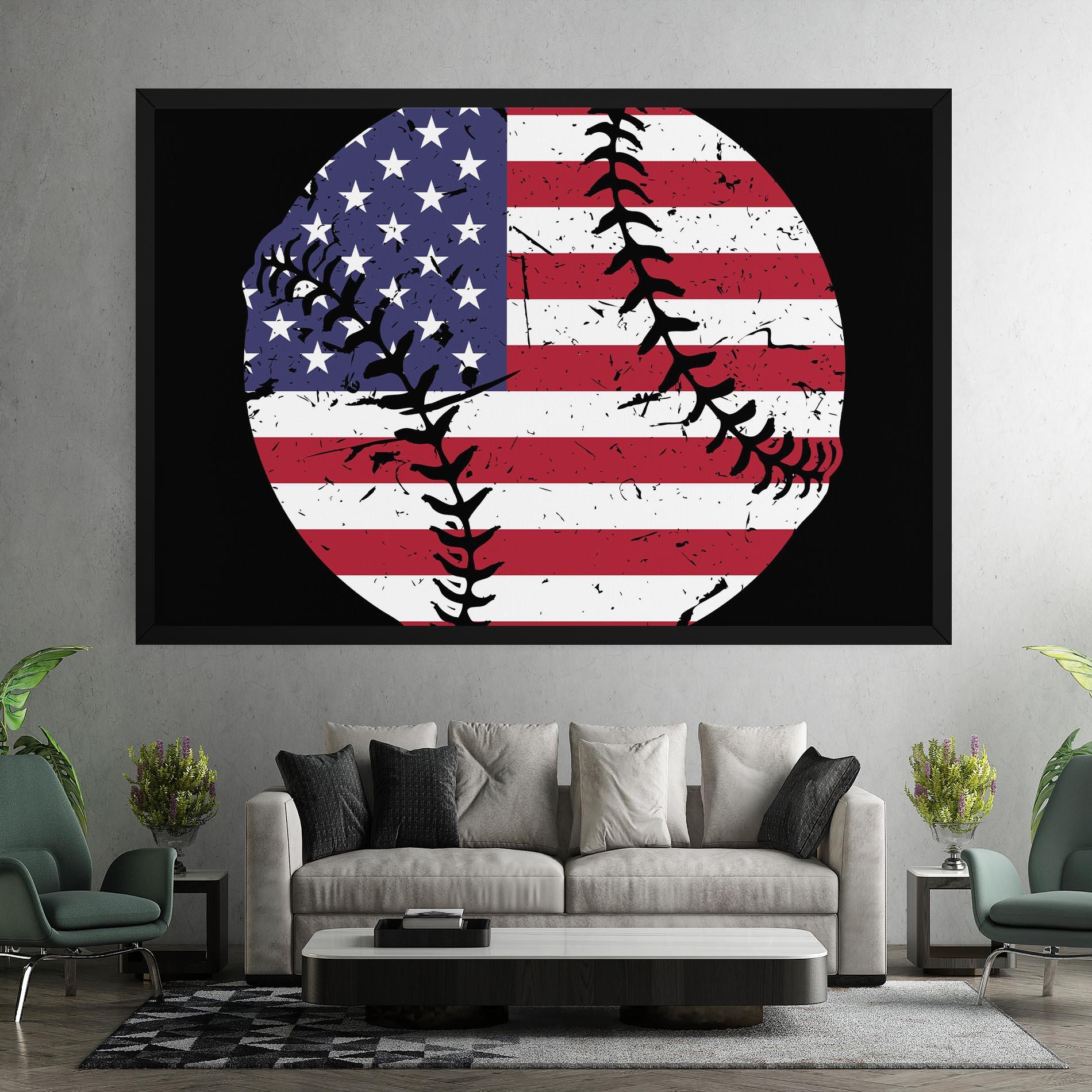 Tablou Canvas Baseball Usa mockup 7