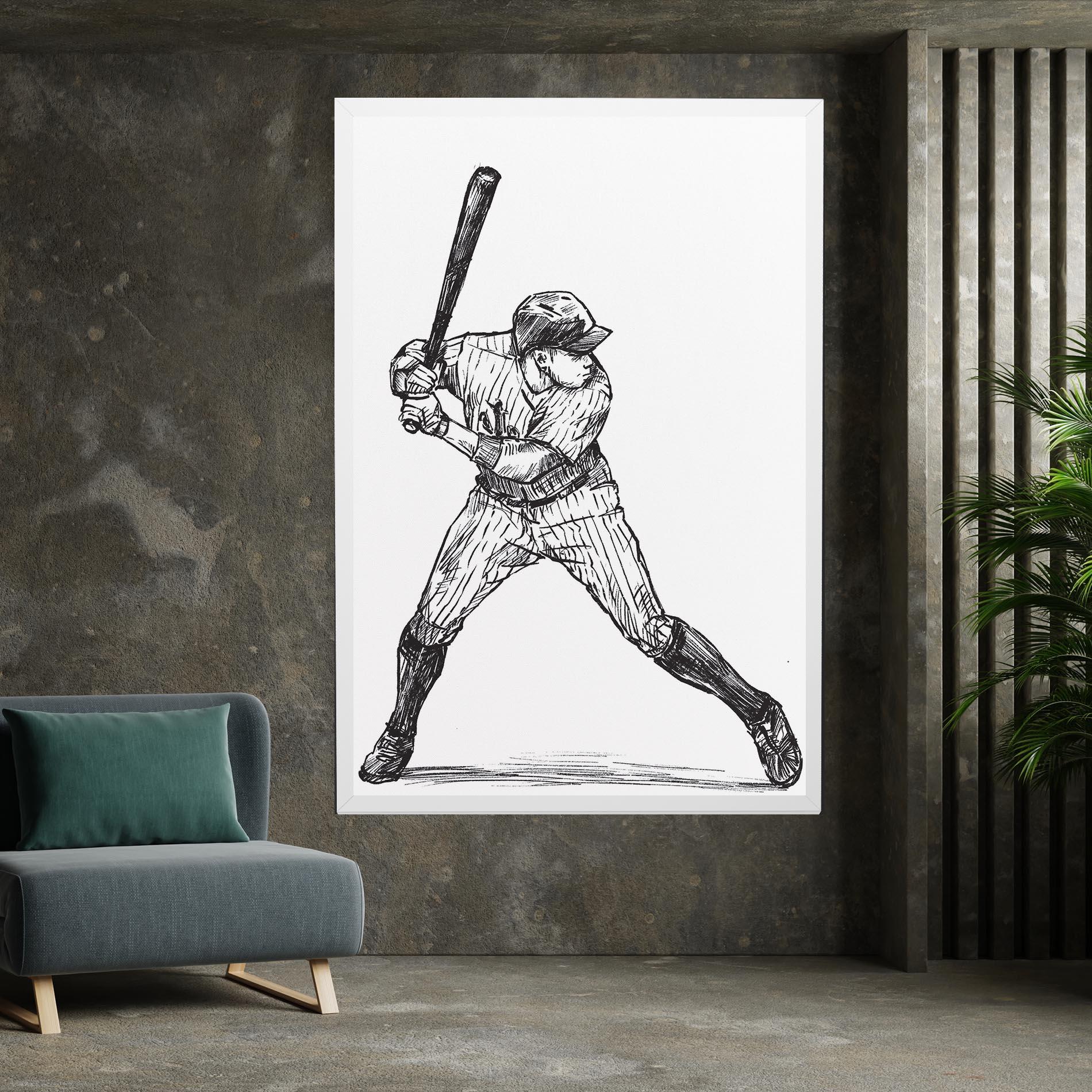 Tablou Canvas Baseball Play mockup 7