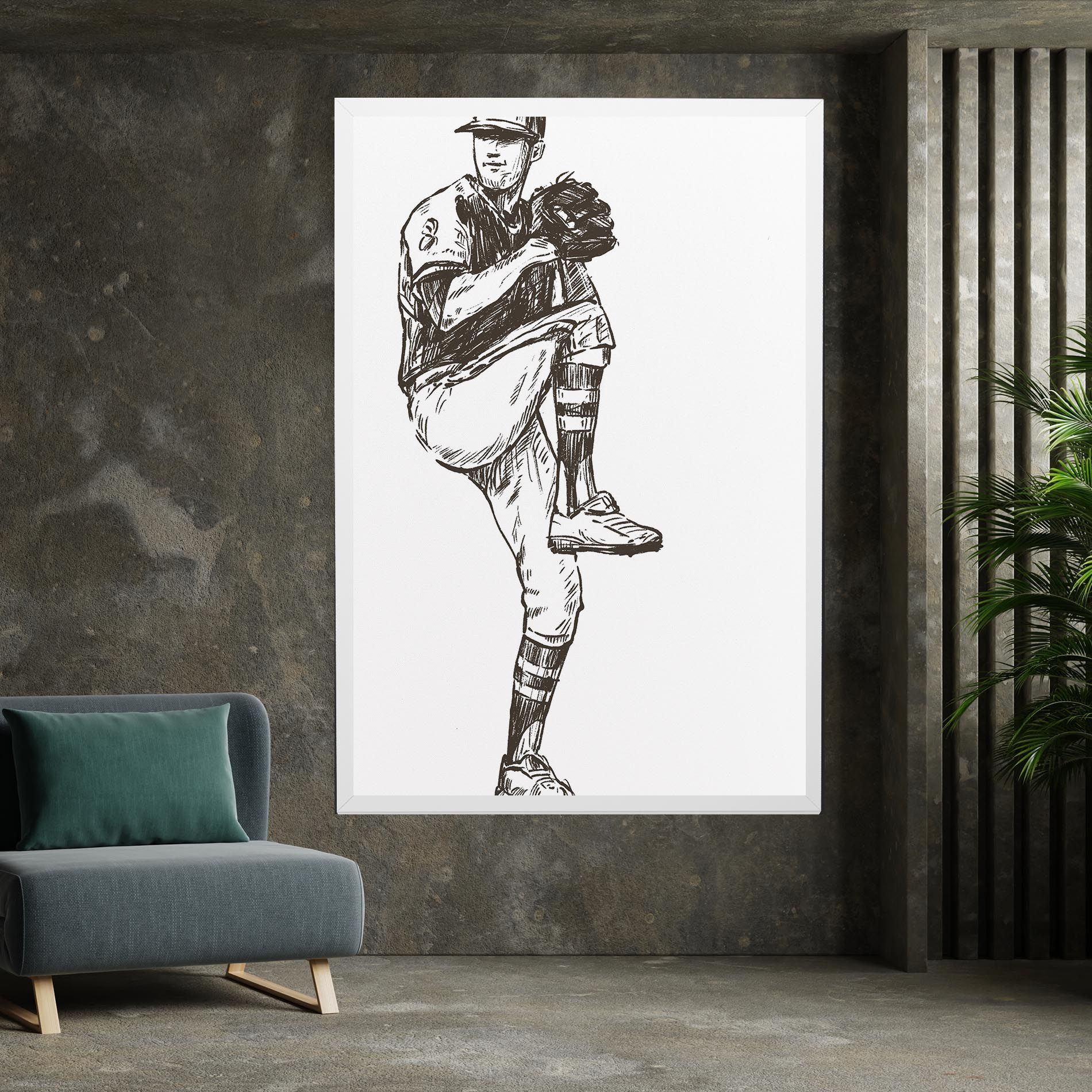 Baseball Player Line mockup 7