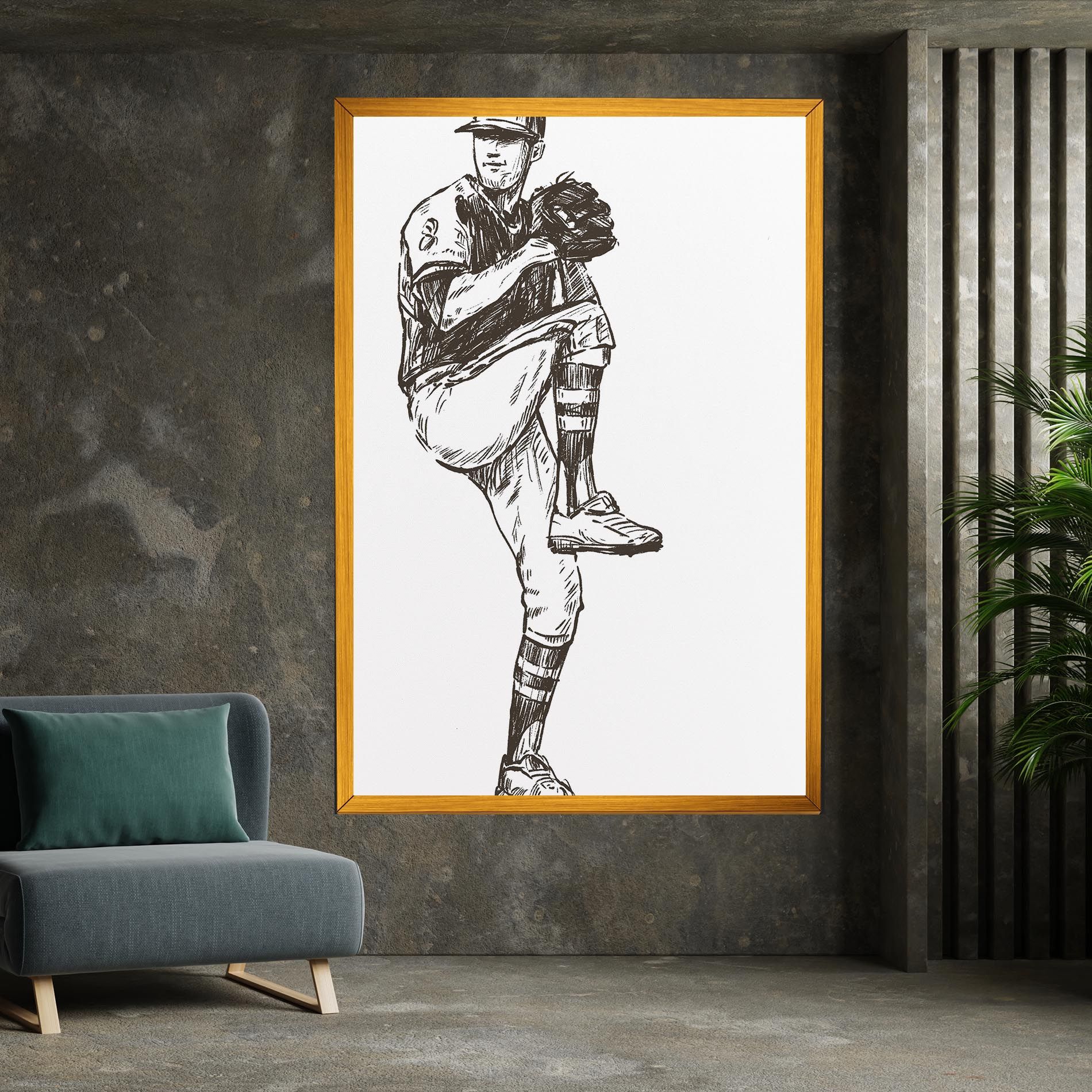 Baseball Player Line mockup 7
