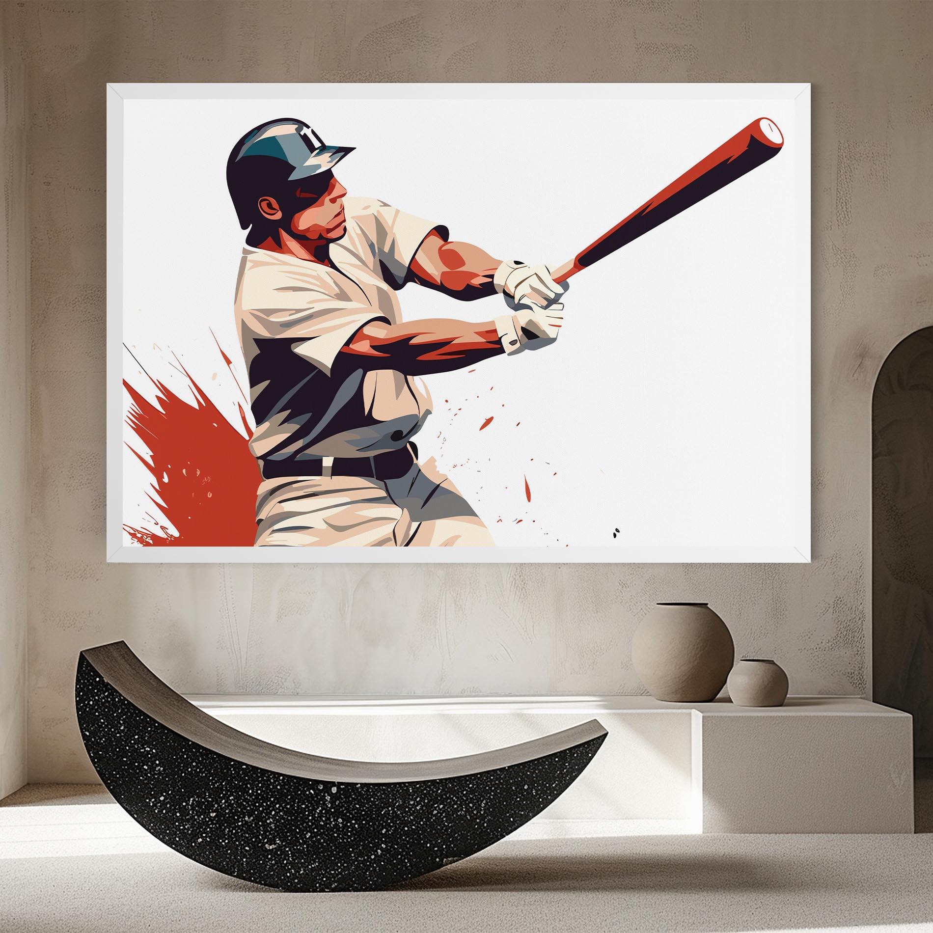 Tablou Canvas Baseball Red Art mockup 8