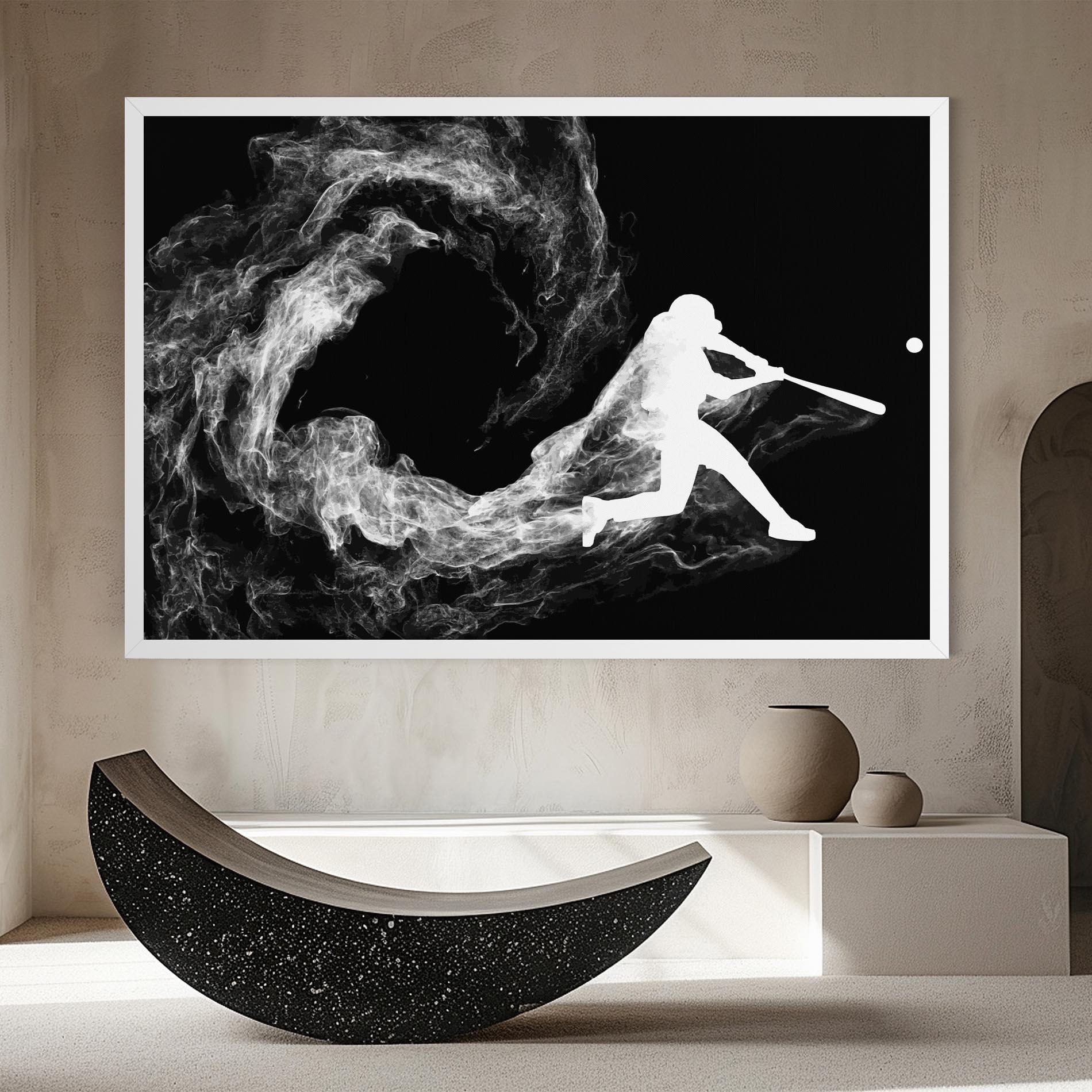 Tablou Canvas Baseball Smoke mockup 8