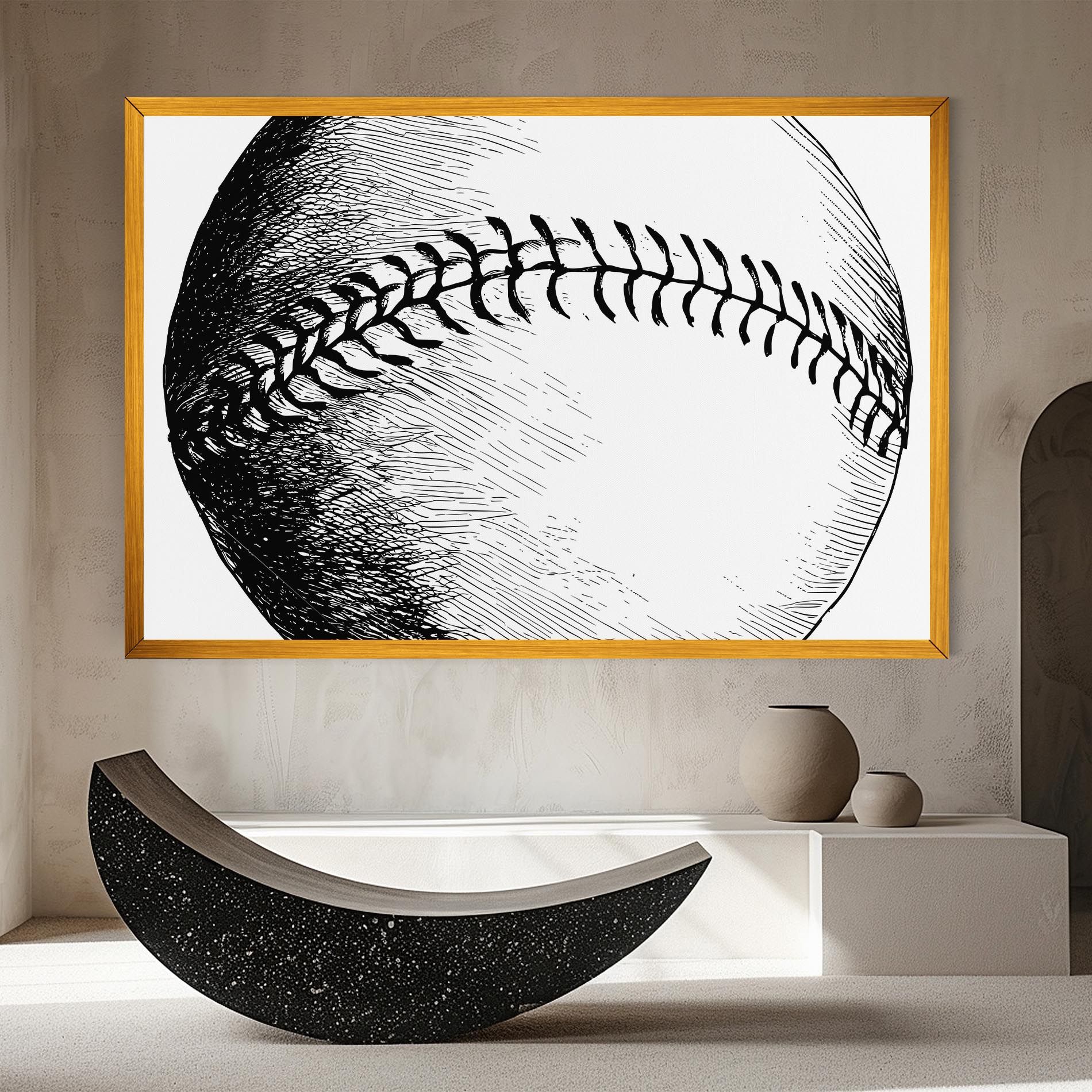 Baseball Black Line mockup 8