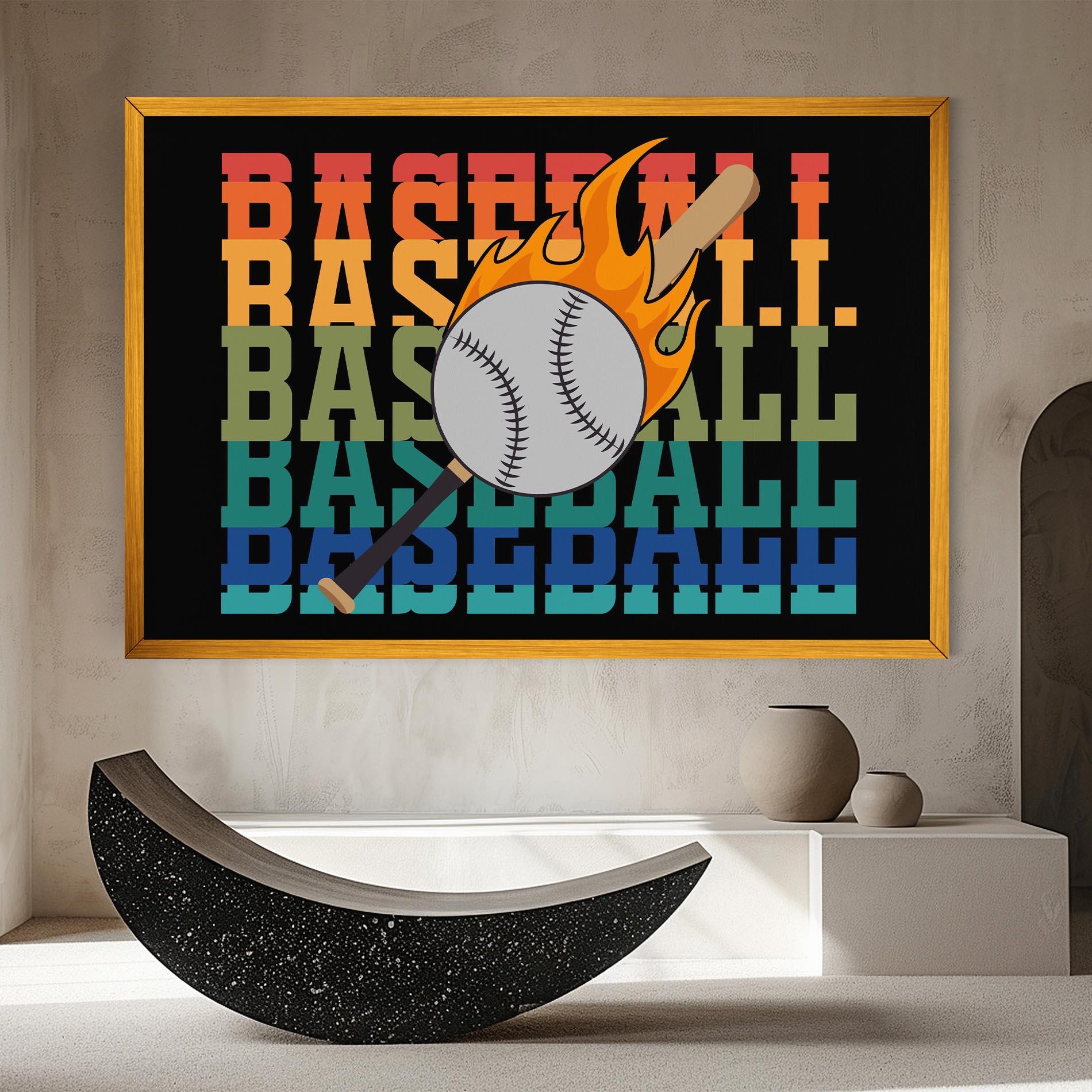 Tablou Canvas Baseball Color mockup 8