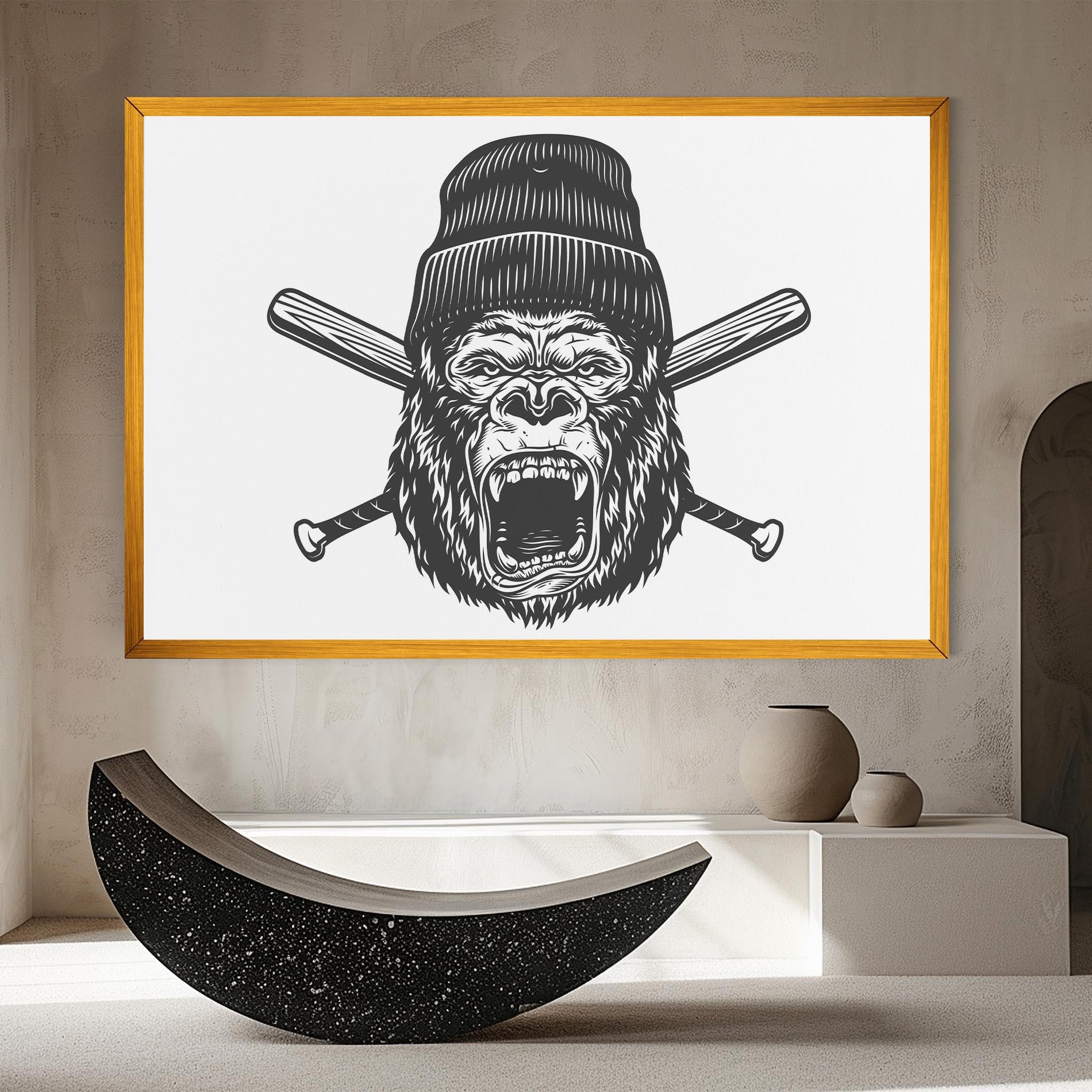 Tablou Canvas Baseball Gorilla mockup 8