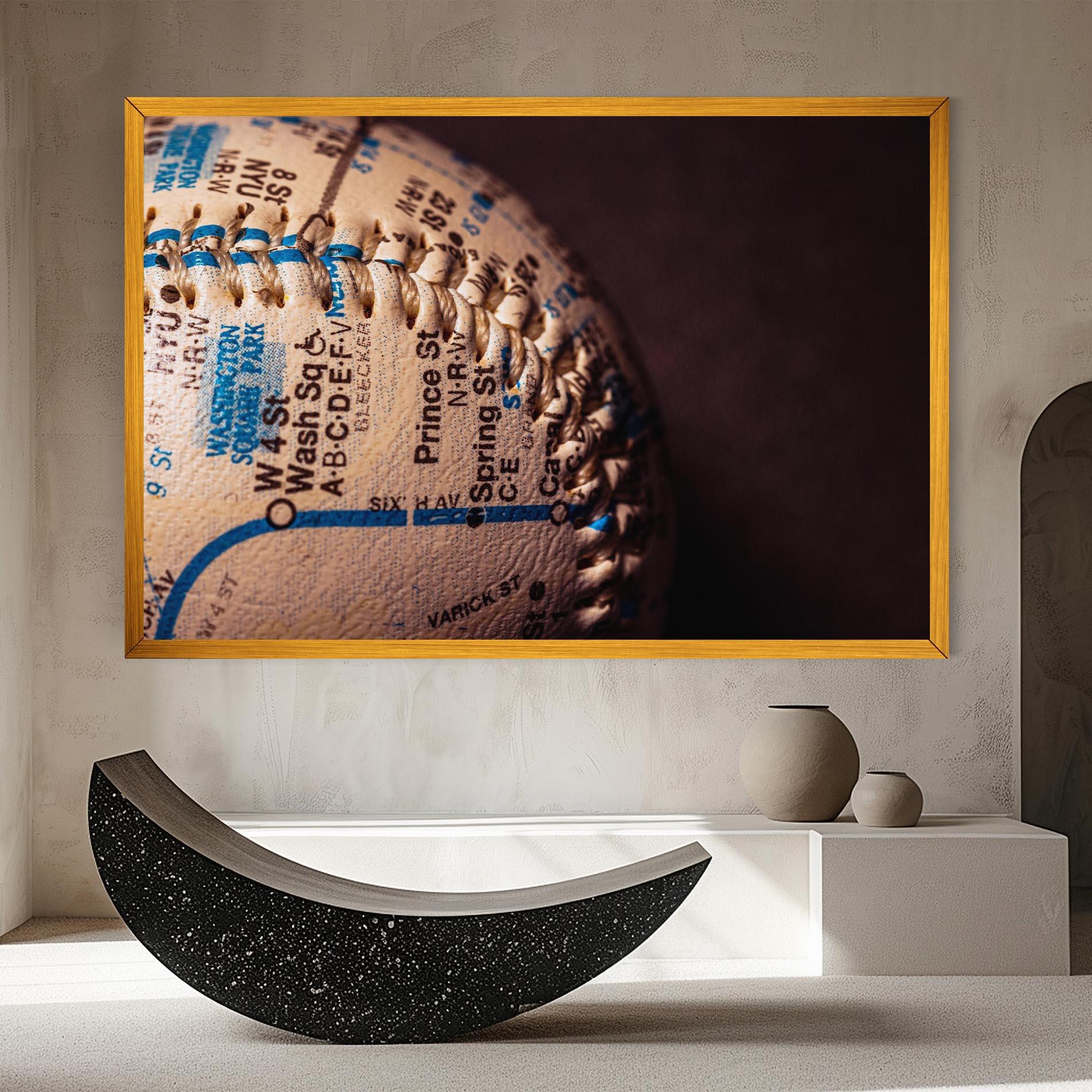 Tablou Canvas Blue Text Baseball Ball mockup 8