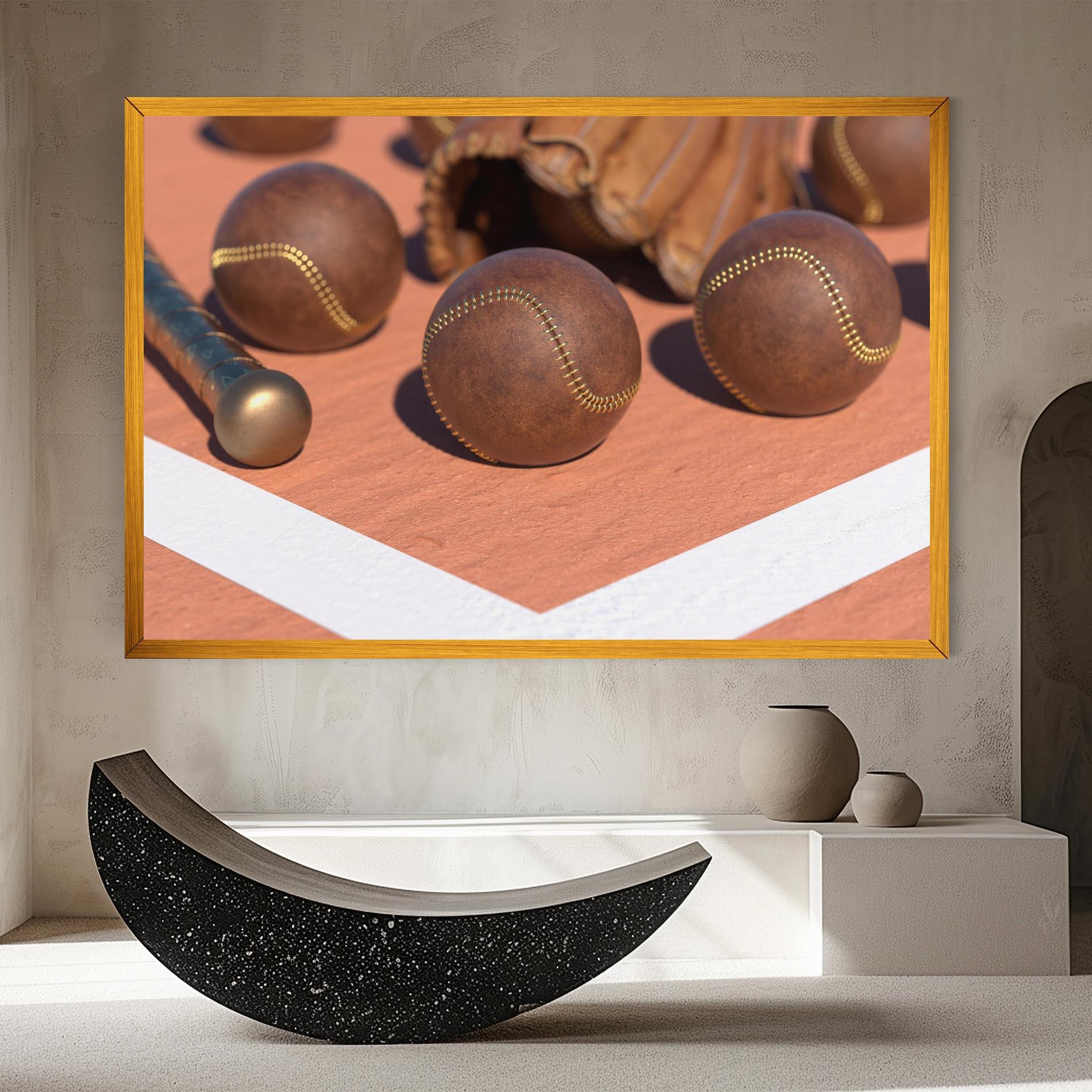 Tablou Canvas Brown Baseball Ball mockup 8