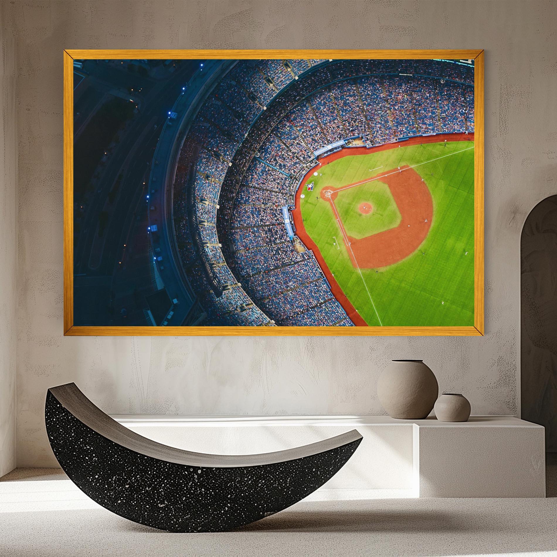 Tablou Canvas Green Baseball Field mockup 8