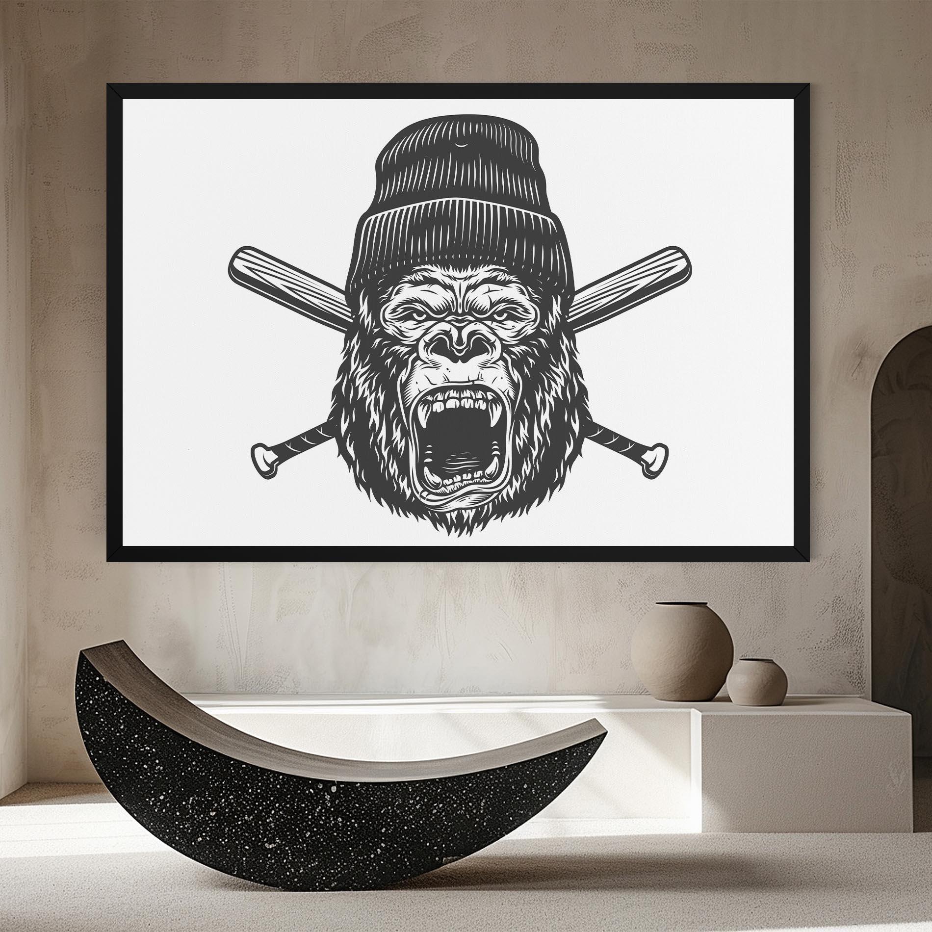 Tablou Canvas Baseball Gorilla mockup 8