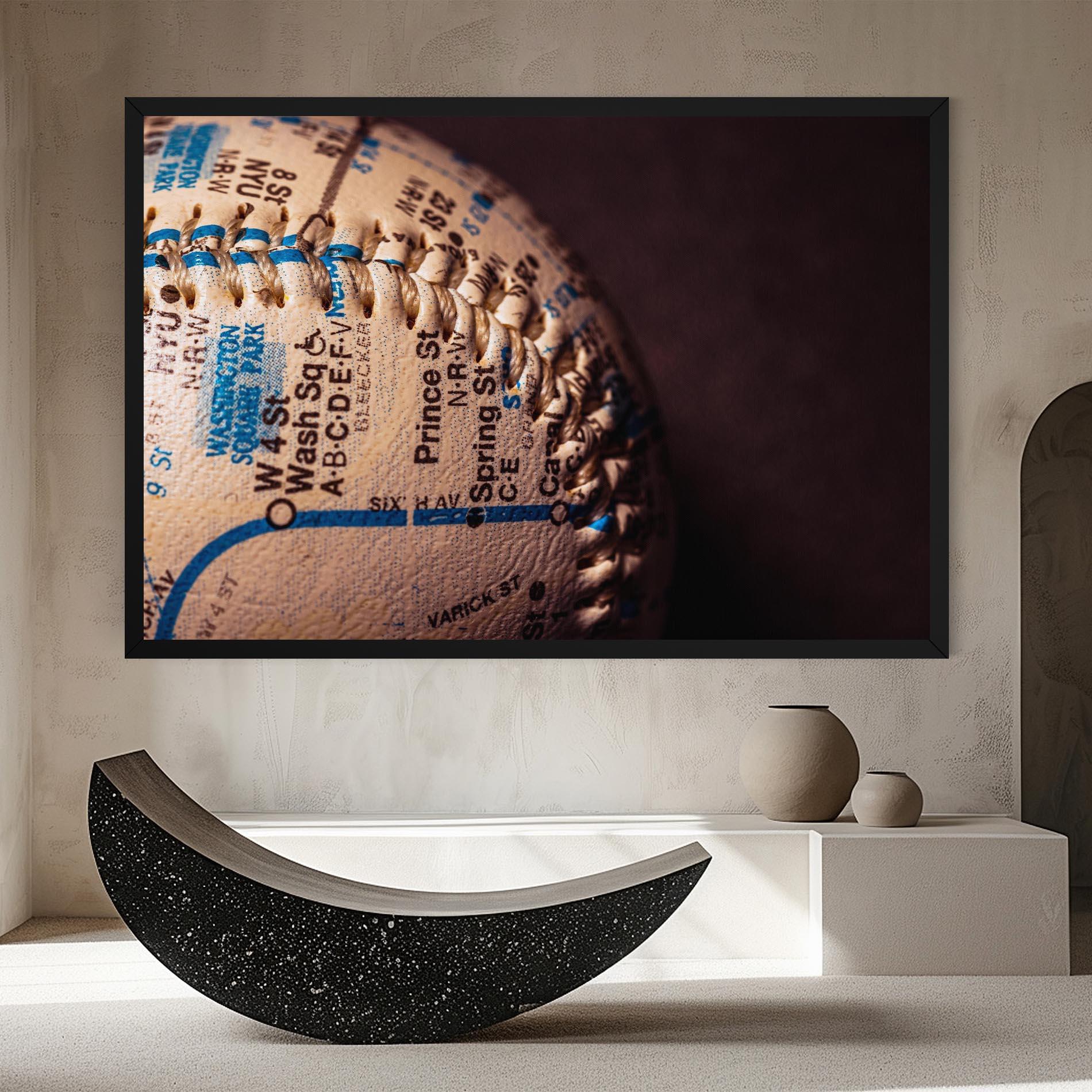 Tablou Canvas Blue Text Baseball Ball mockup 8