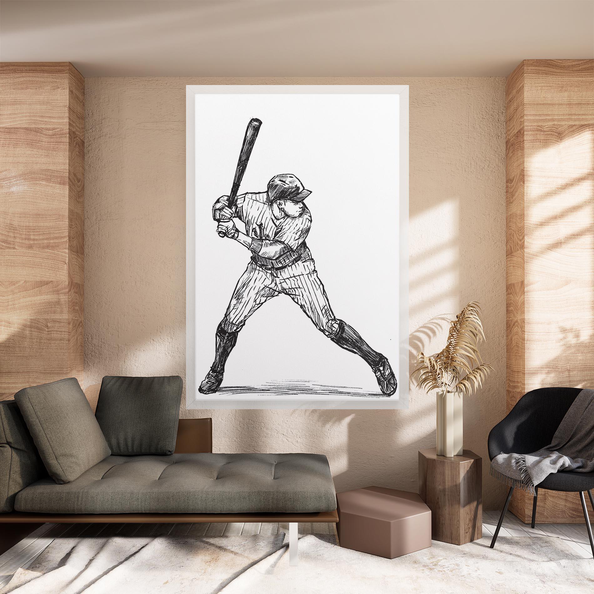 Tablou Canvas Baseball Play mockup 8