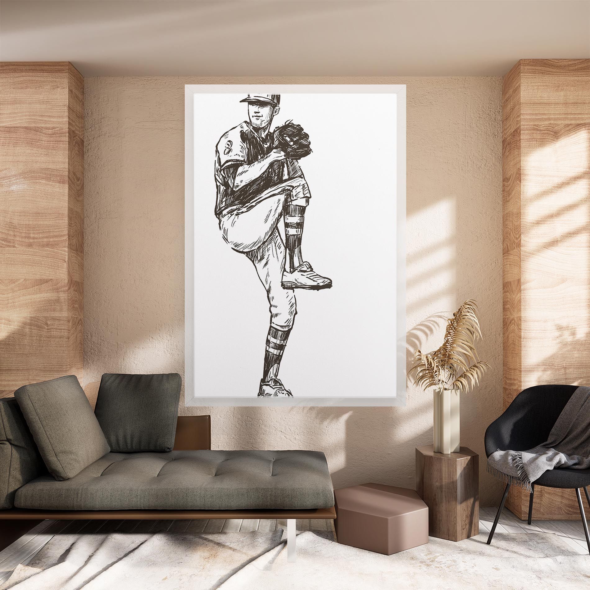 Baseball Player Line mockup 8