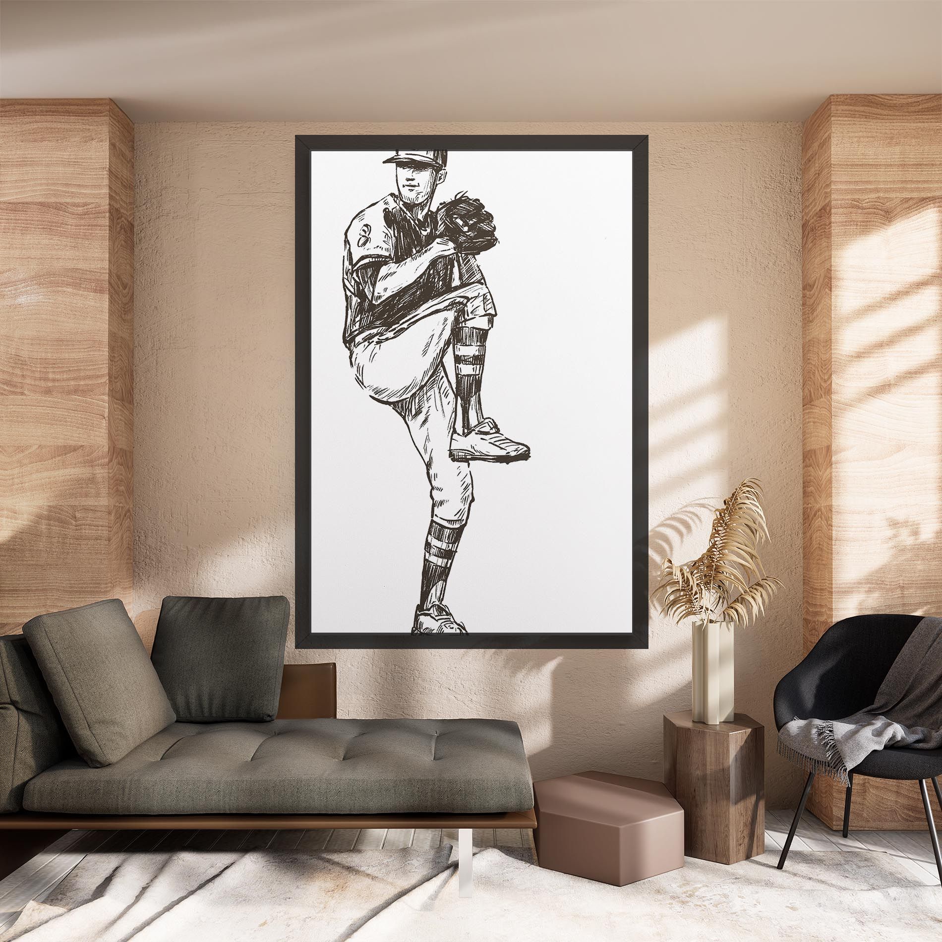 Baseball Player Line mockup 8