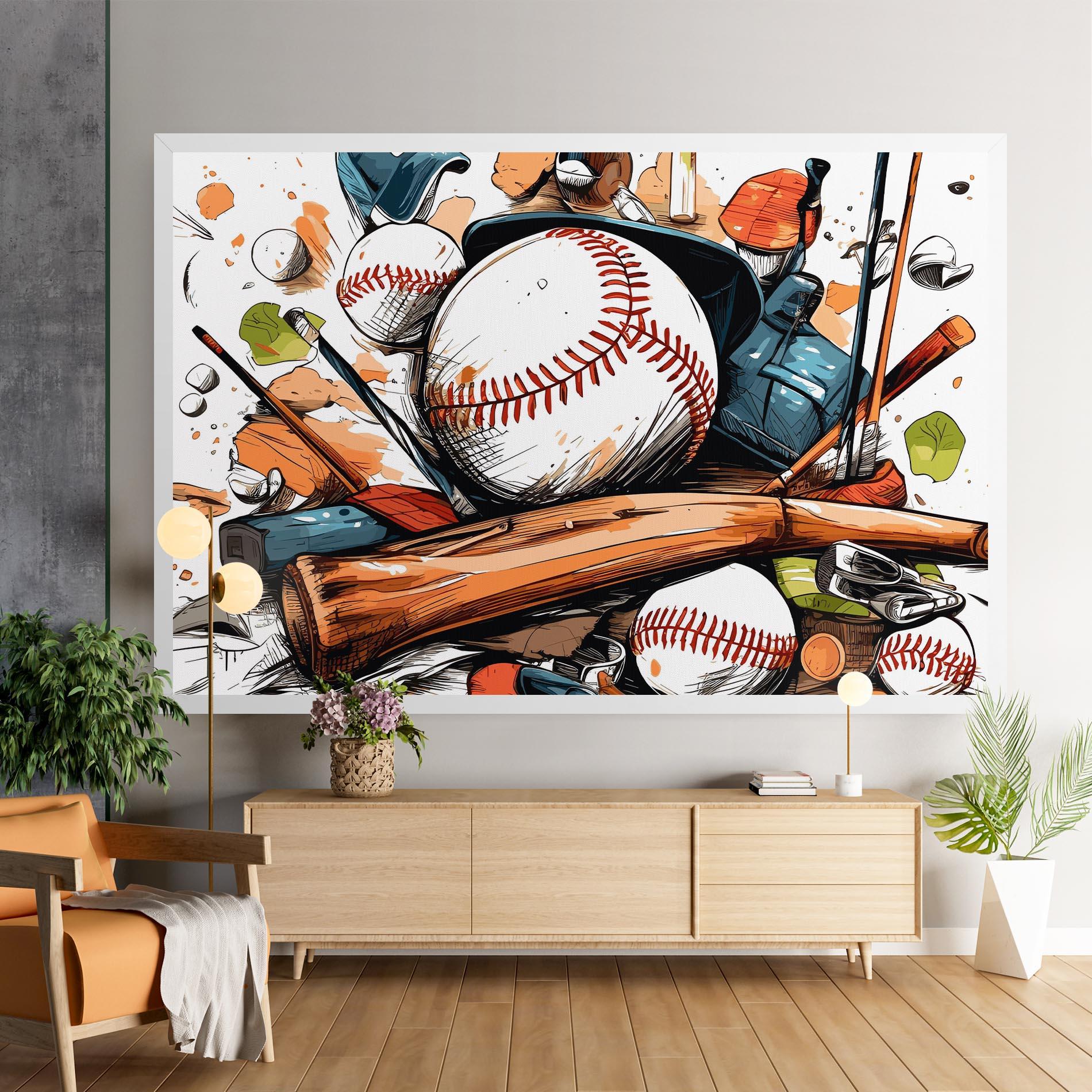 Tablou Canvas Baseball Trash mockup 9