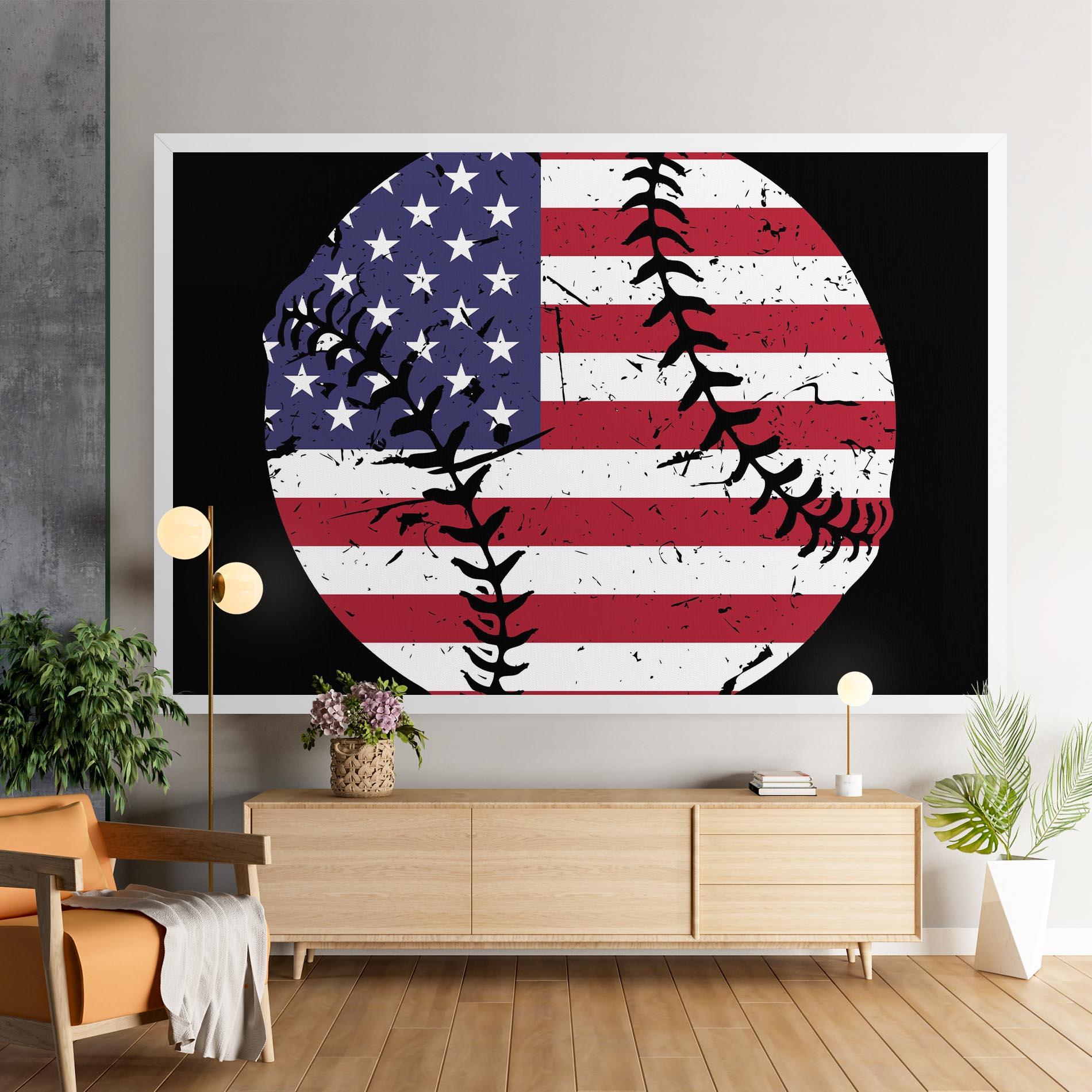 Tablou Canvas Baseball Usa mockup 9