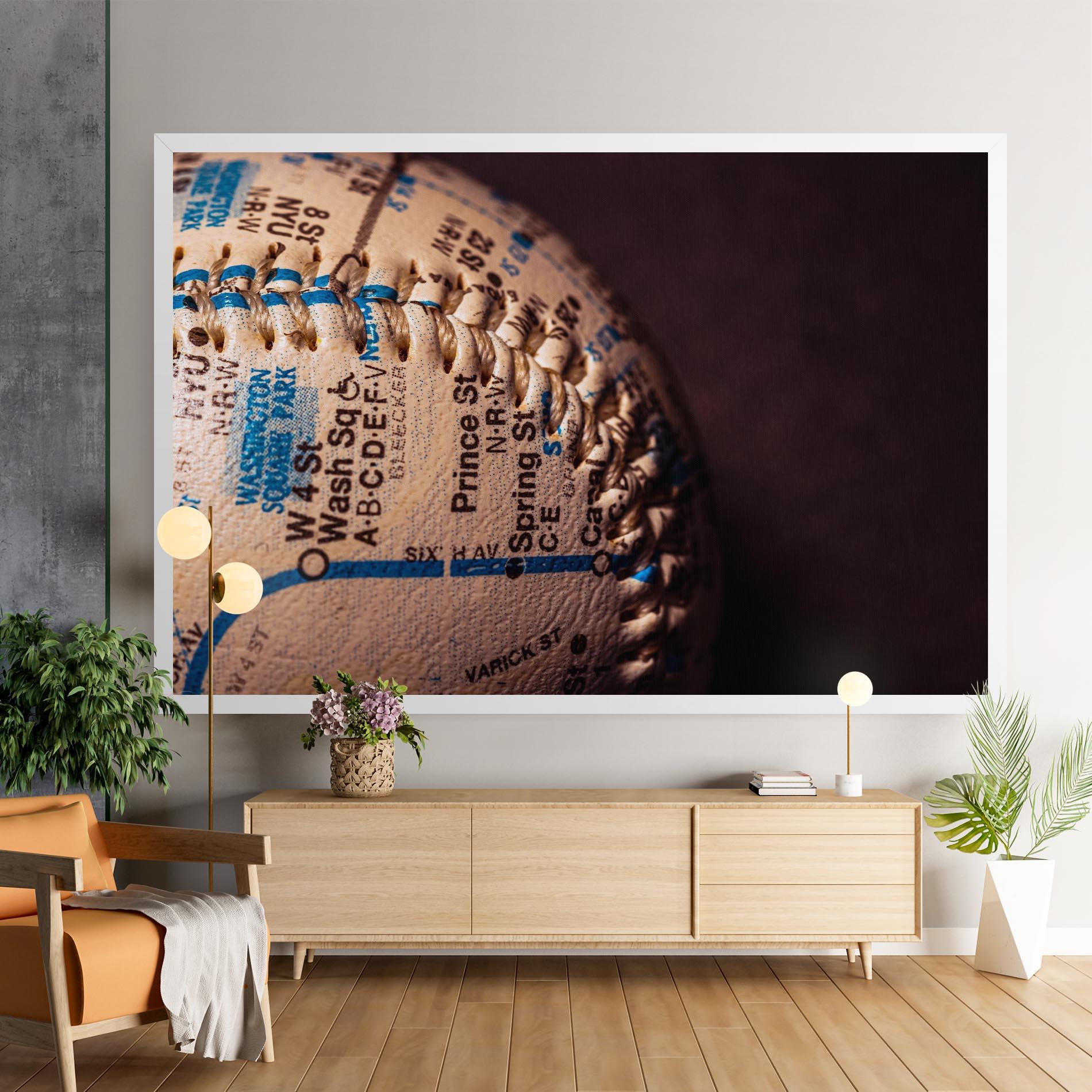 Tablou Canvas Blue Text Baseball Ball mockup 9