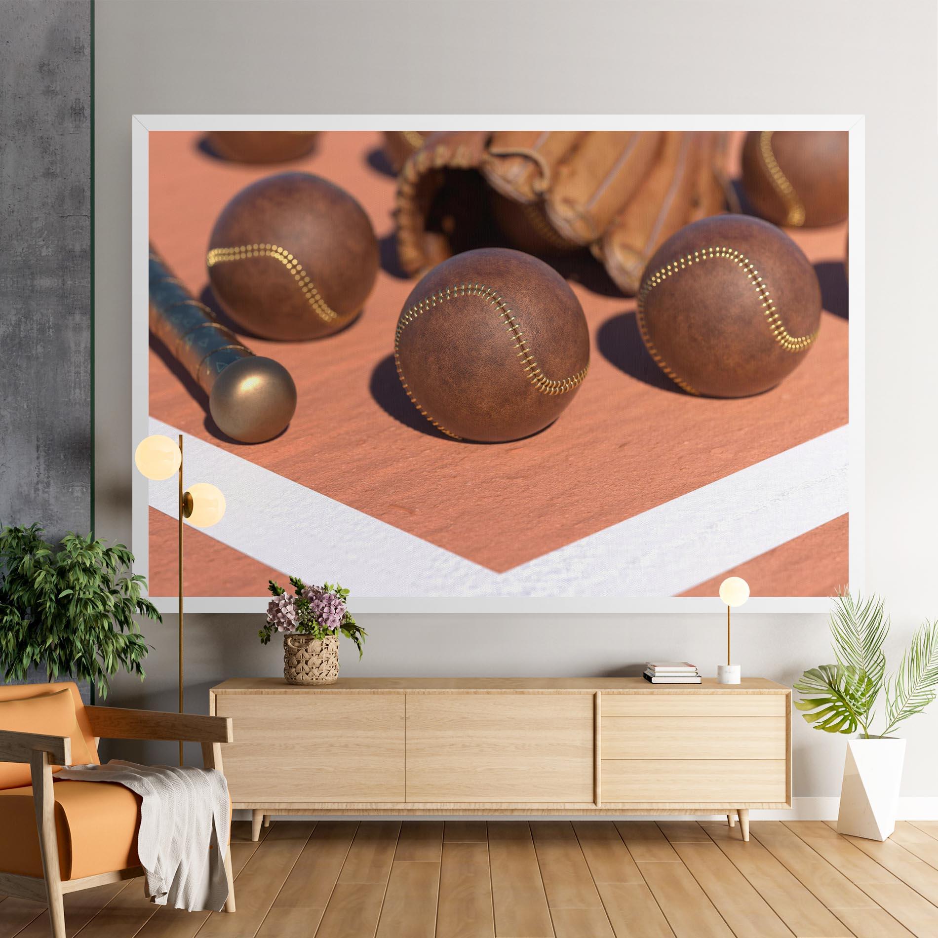 Tablou Canvas Brown Baseball Ball mockup 9