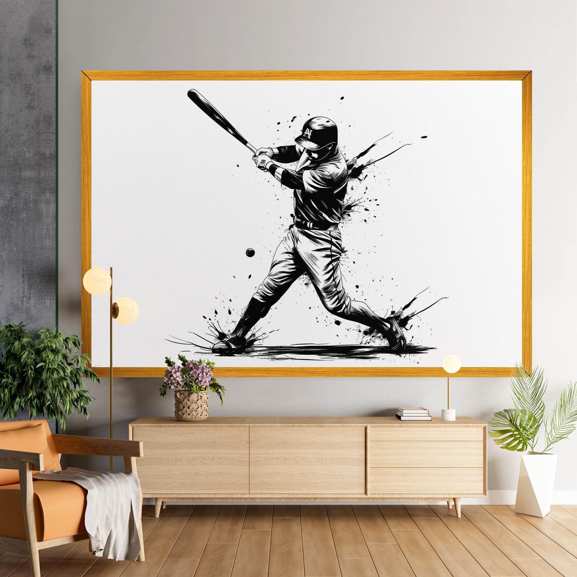 Tablou Canvas Baseball Splash mockup 9