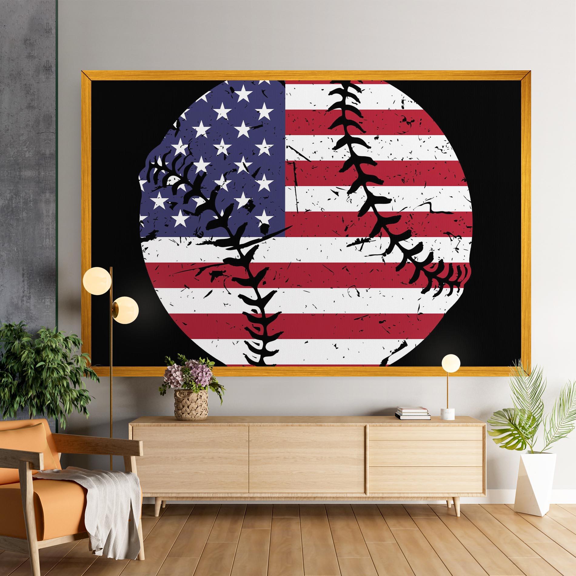 Tablou Canvas Baseball Usa mockup 9
