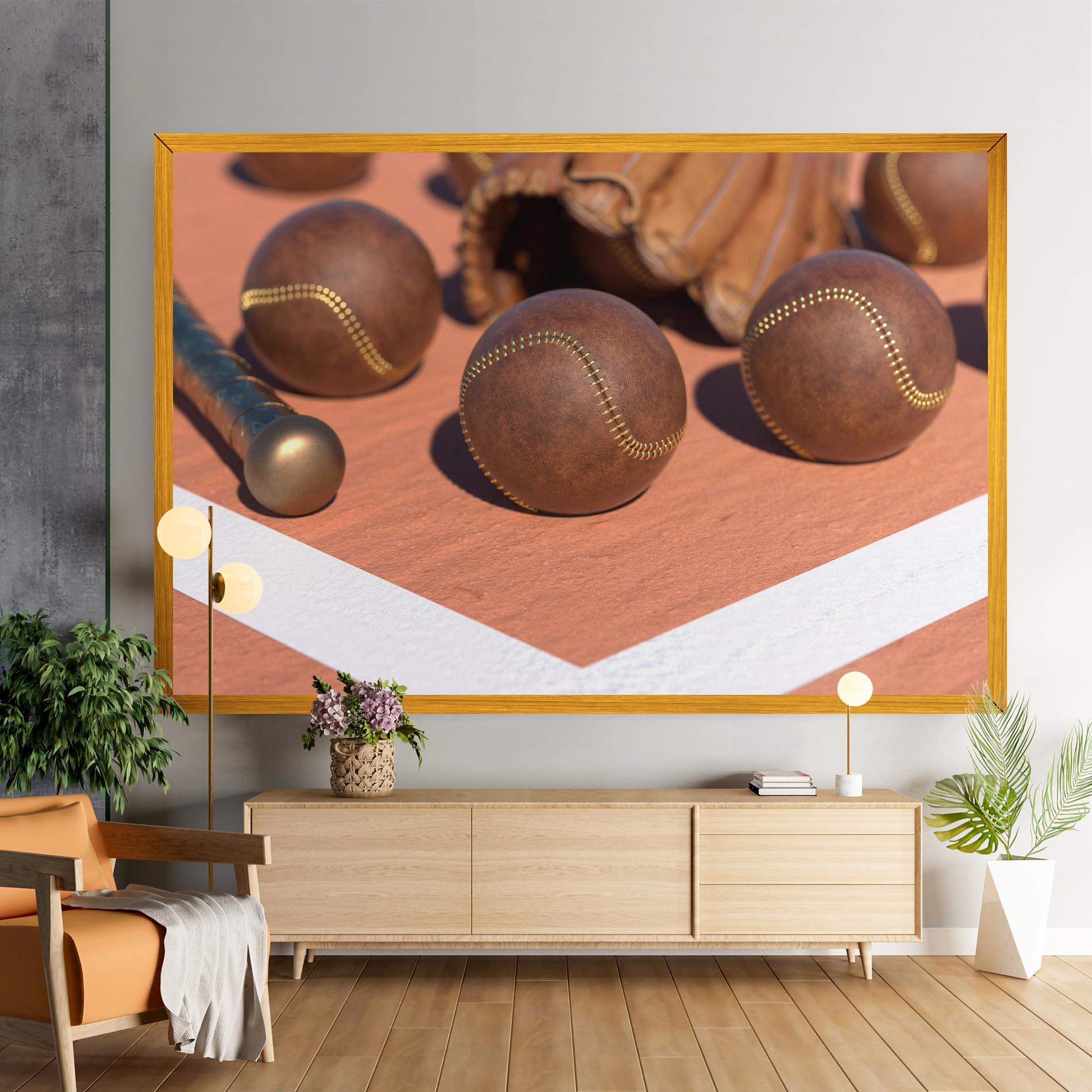 Tablou Canvas Brown Baseball Ball mockup 9