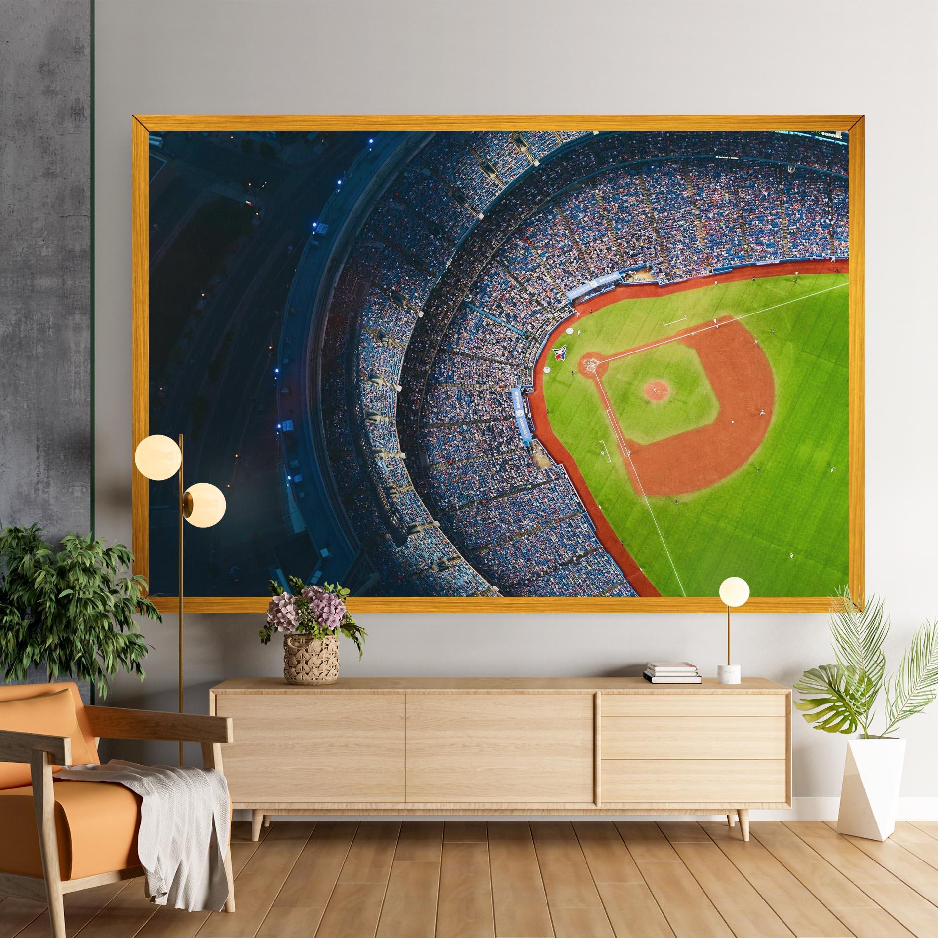 Tablou Canvas Green Baseball Field mockup 9