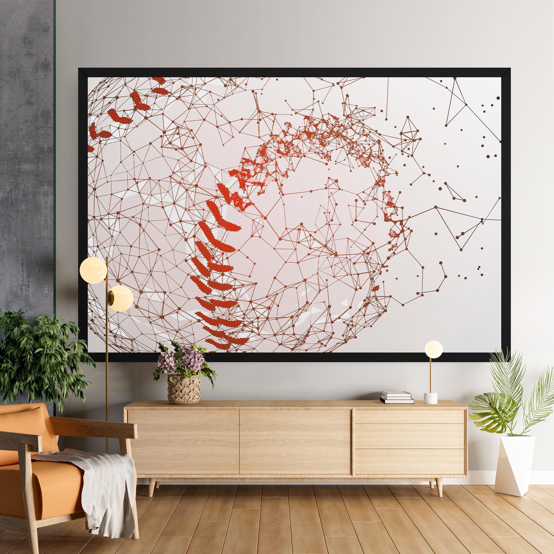 Tablou Canvas Baseball Line Art mockup 9