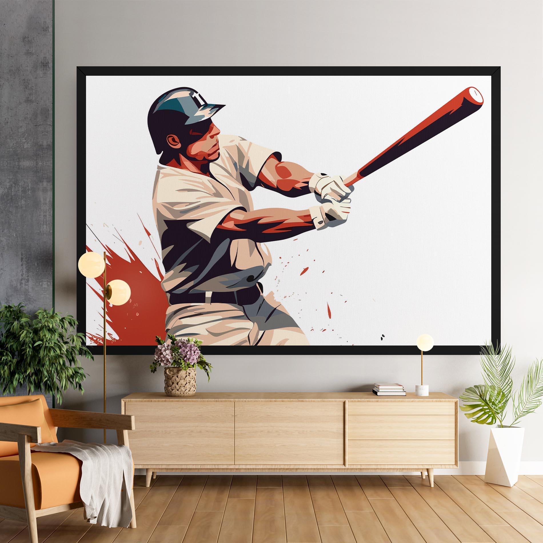 Tablou Canvas Baseball Red Art mockup 9