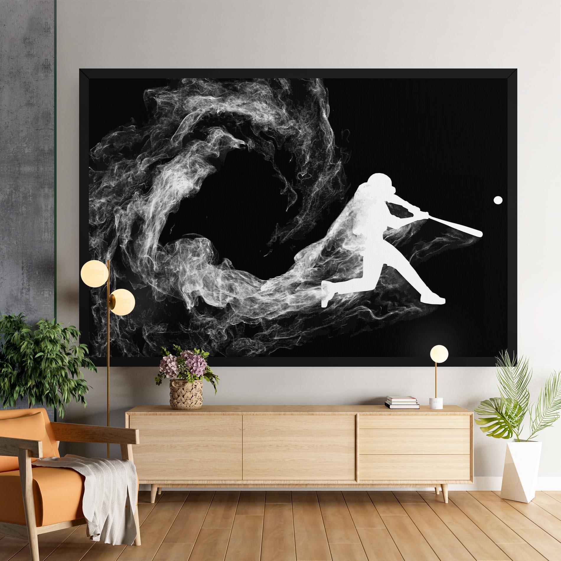 Tablou Canvas Baseball Smoke mockup 9