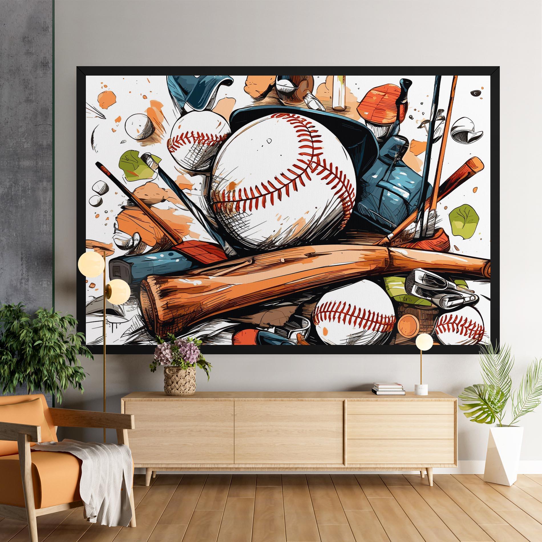 Tablou Canvas Baseball Trash mockup 9