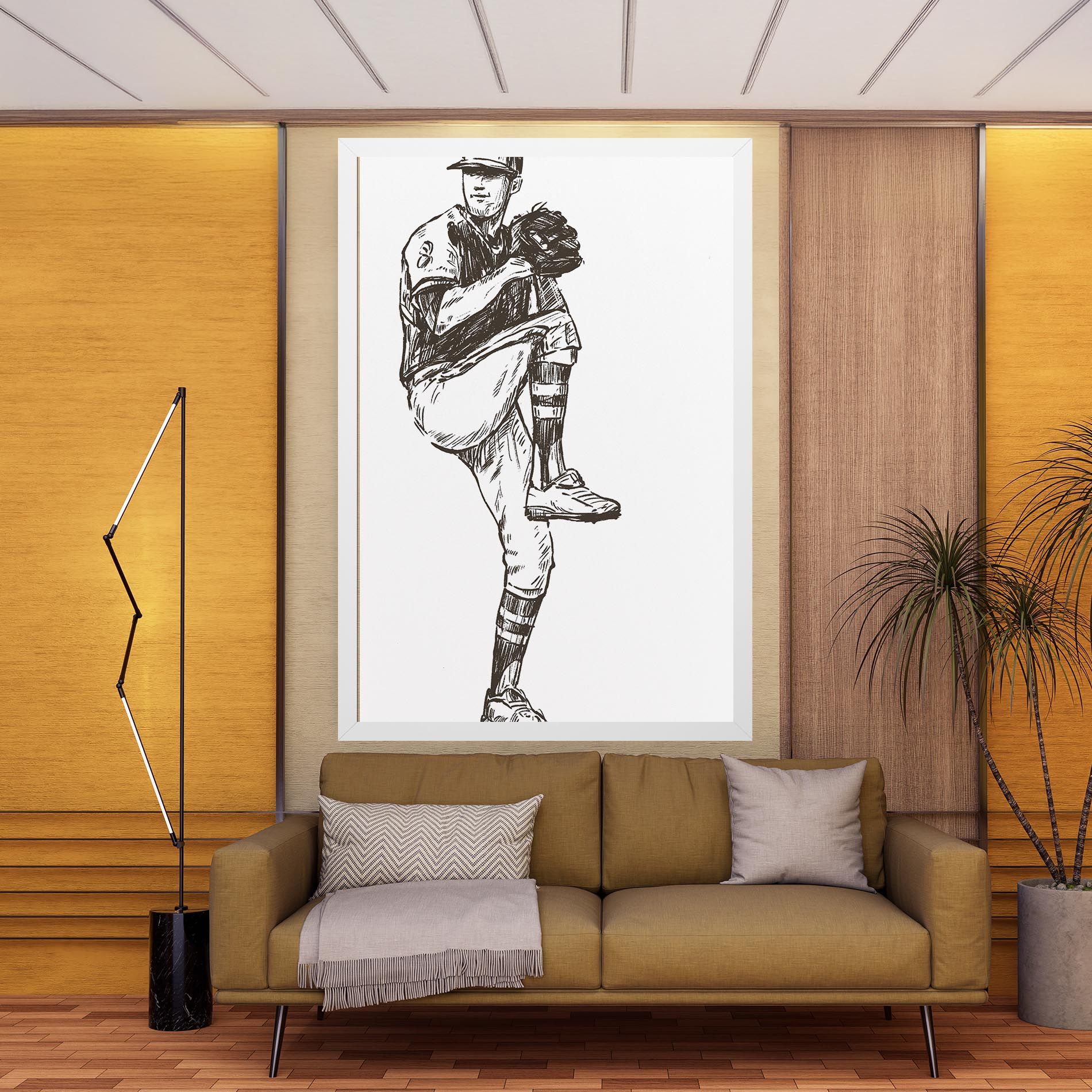 Baseball Player Line mockup 9