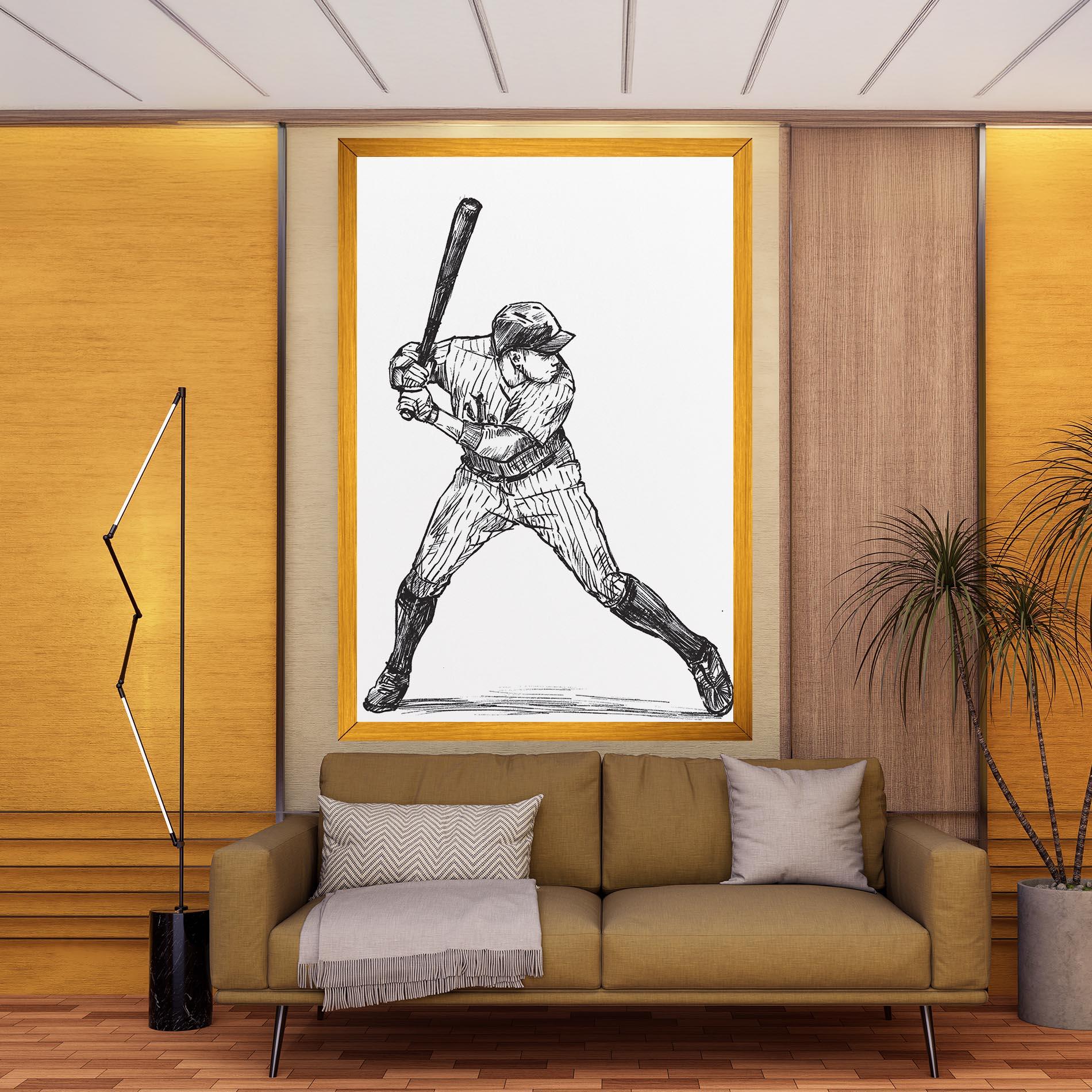 Tablou Canvas Baseball Play mockup 9