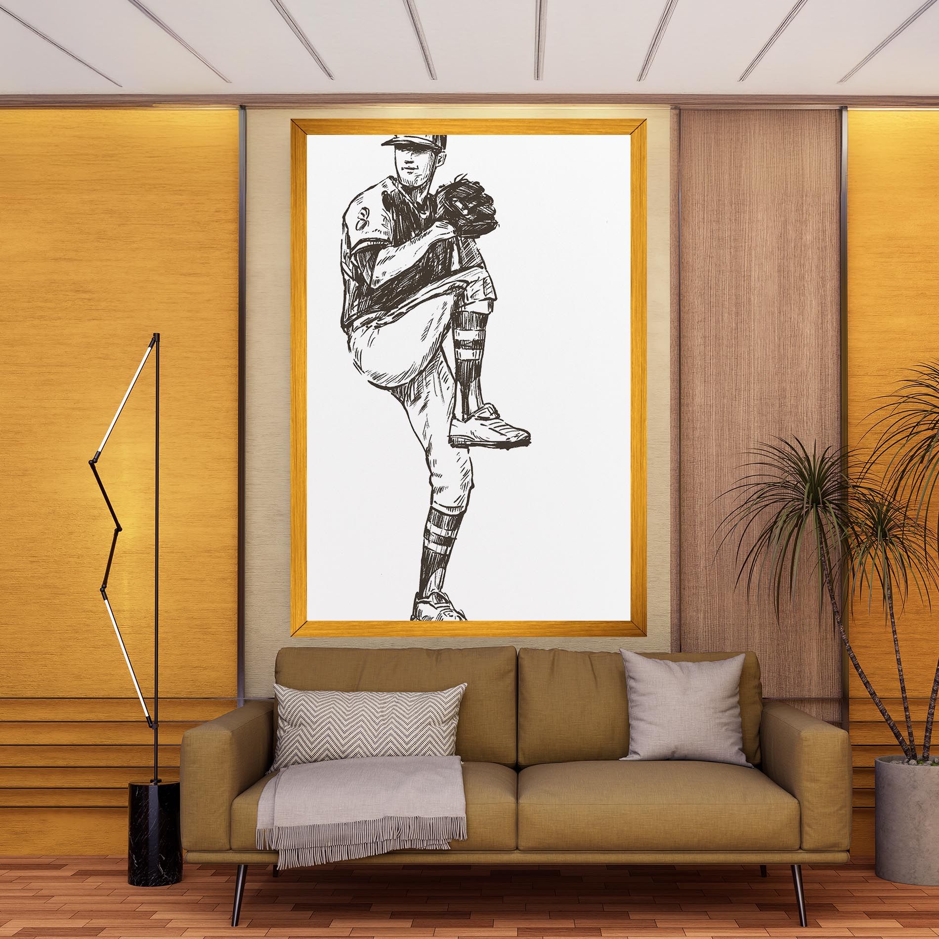 Baseball Player Line mockup 9