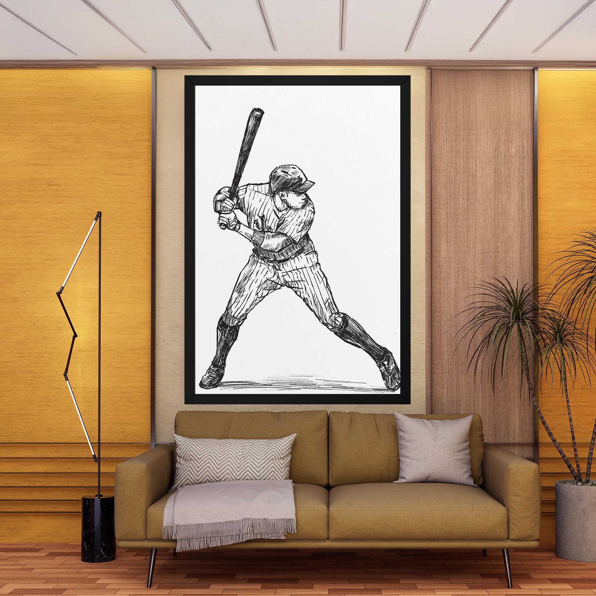 Tablou Canvas Baseball Play mockup 9