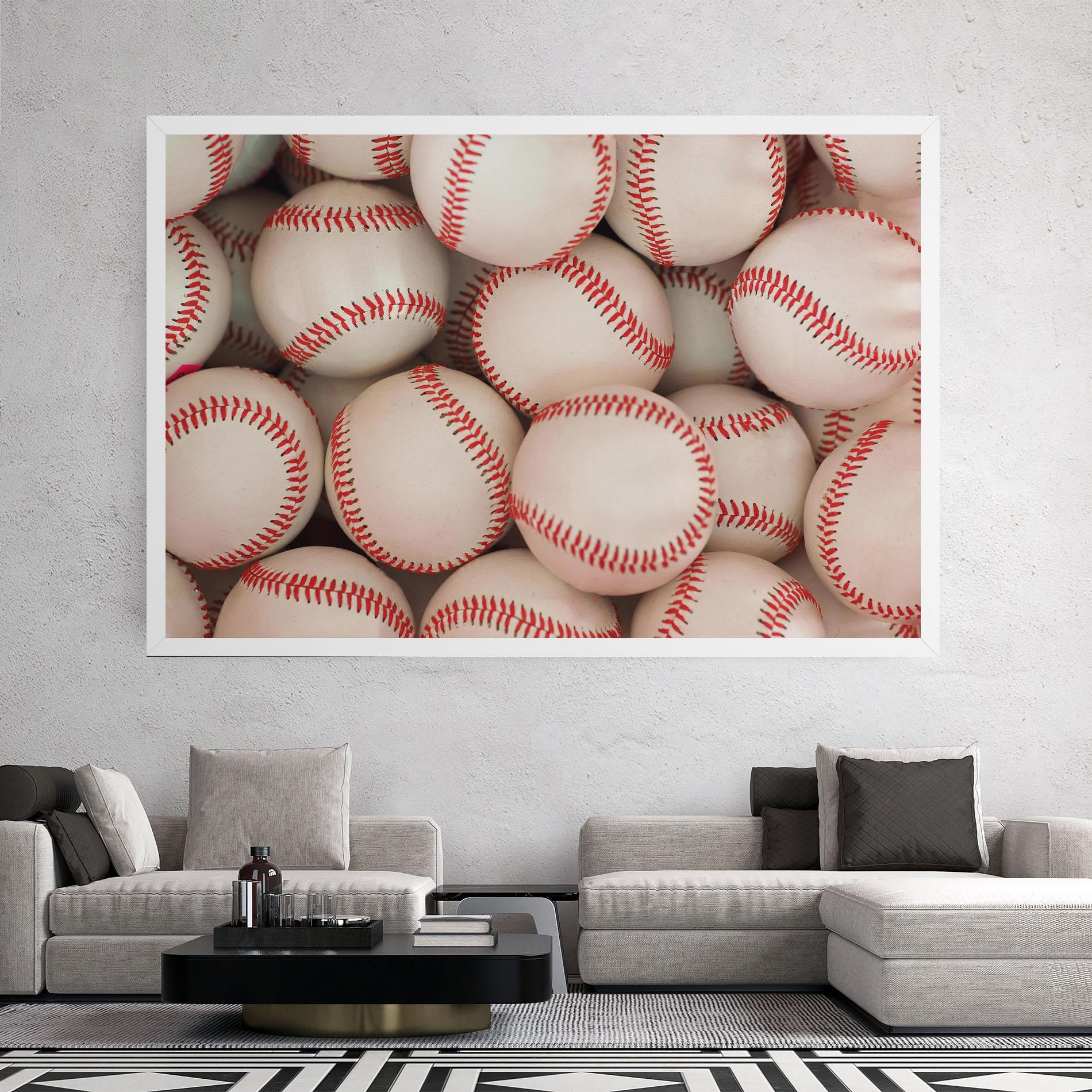 Tablou Canvas Baseball Balls Stack mockup 2