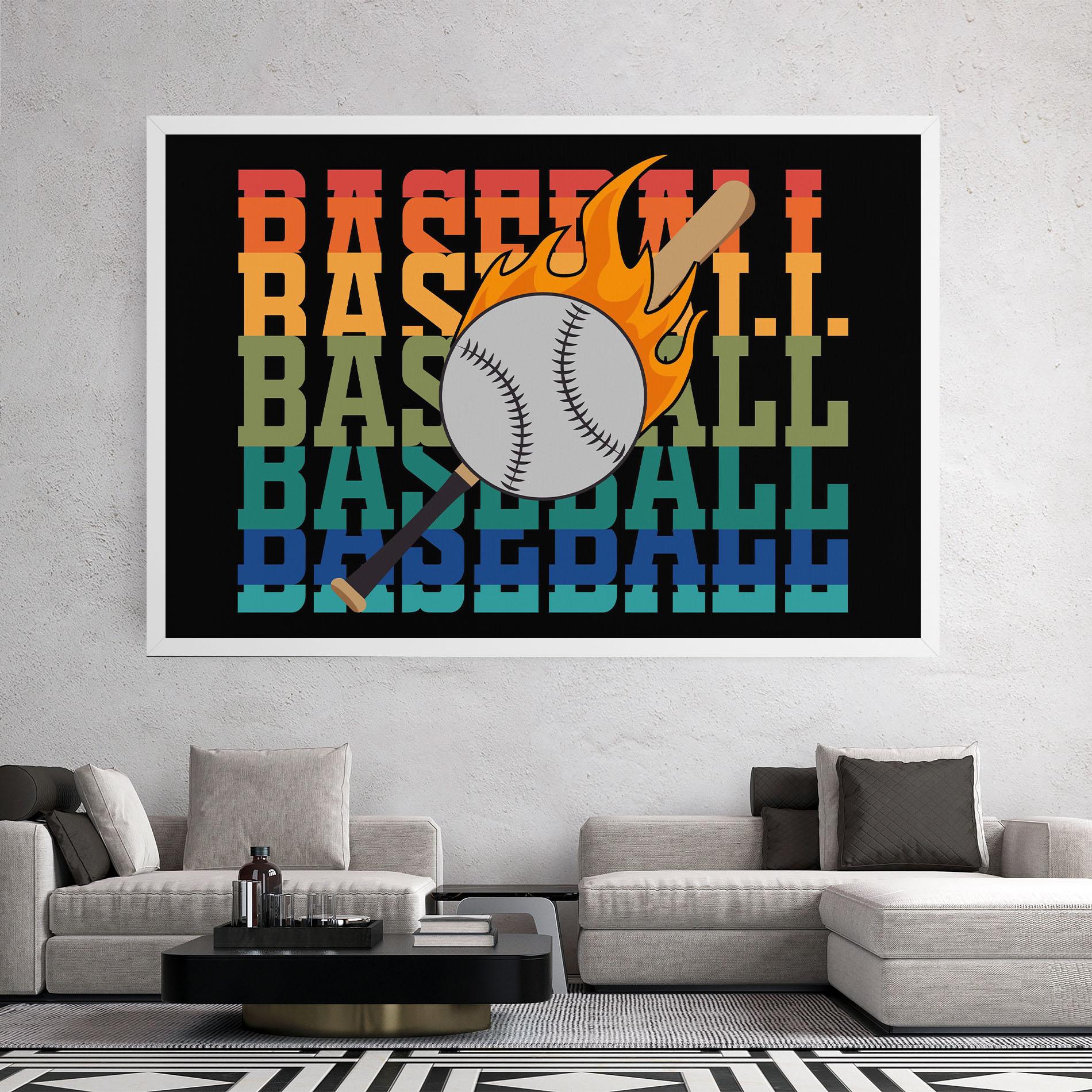 Tablou Canvas Baseball Color mockup 2