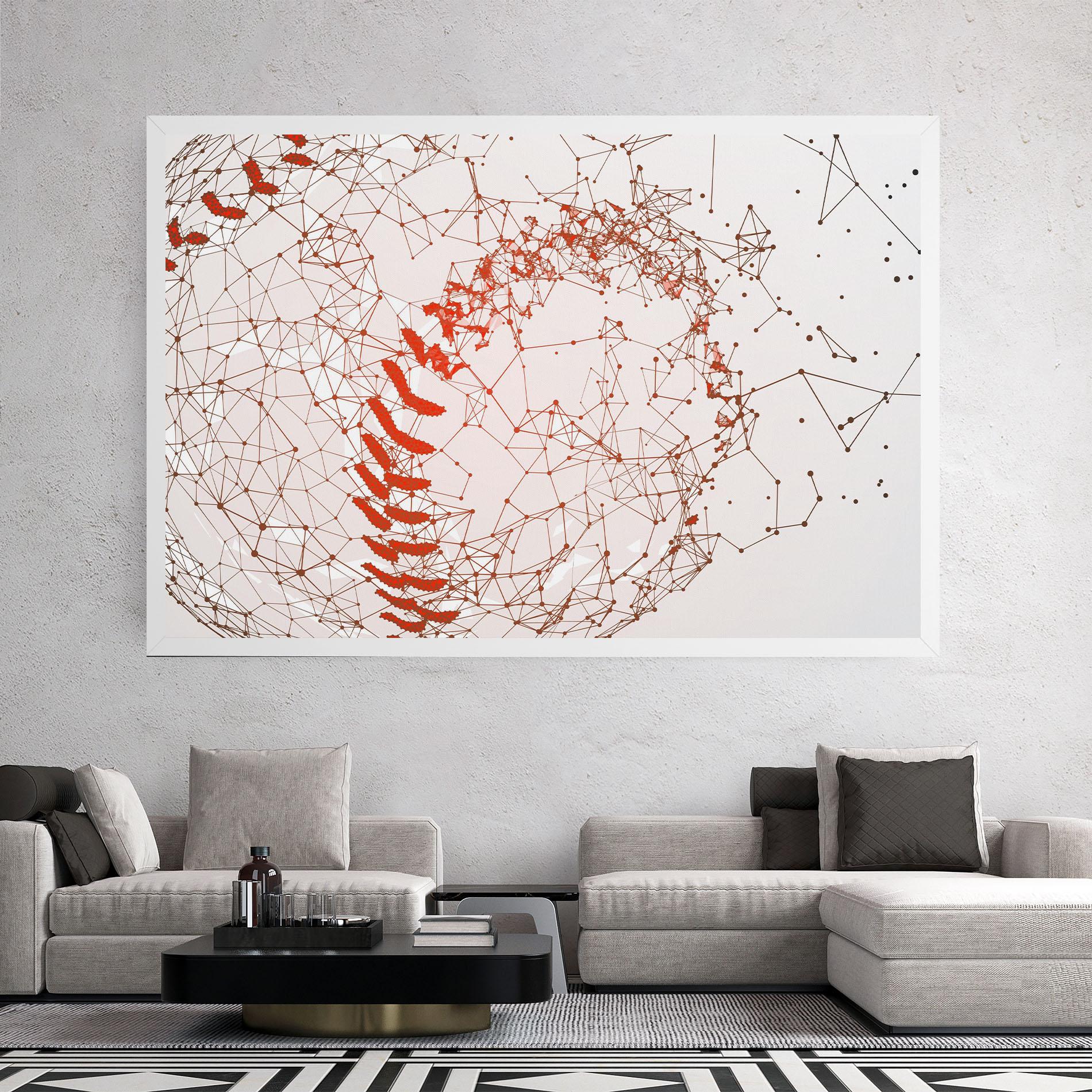 Tablou Canvas Baseball Line Art mockup 2