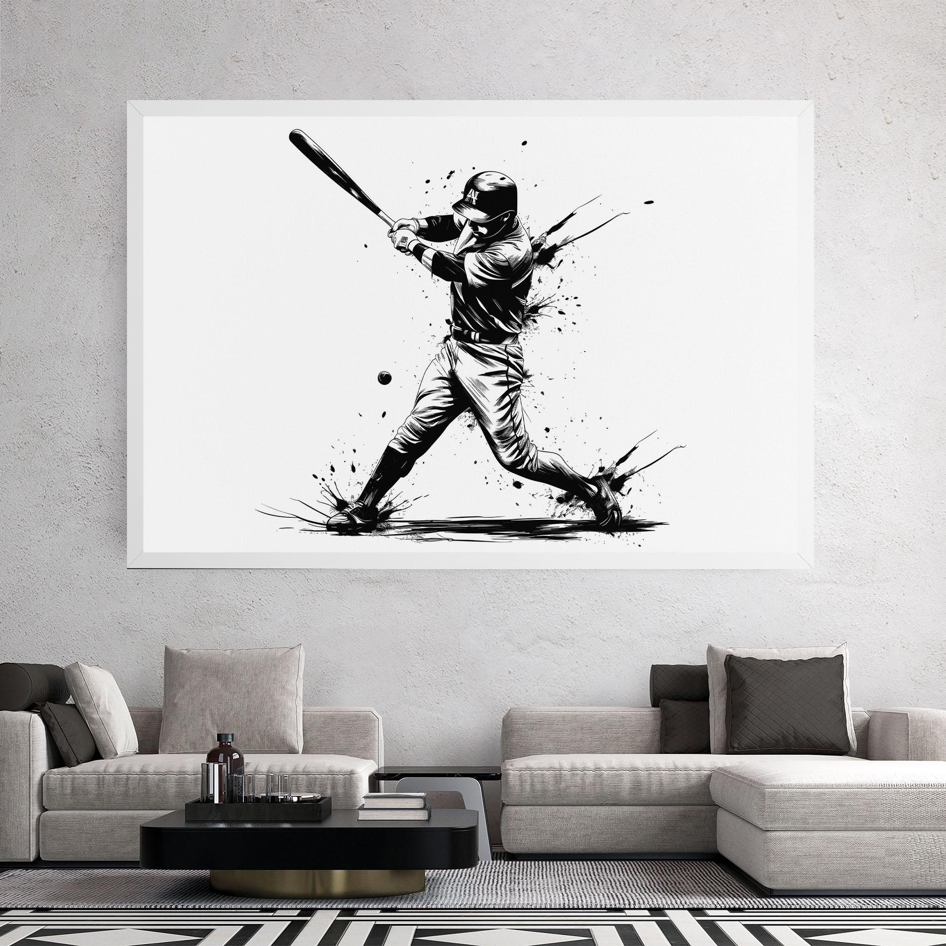 Tablou Canvas Baseball Splash mockup 2