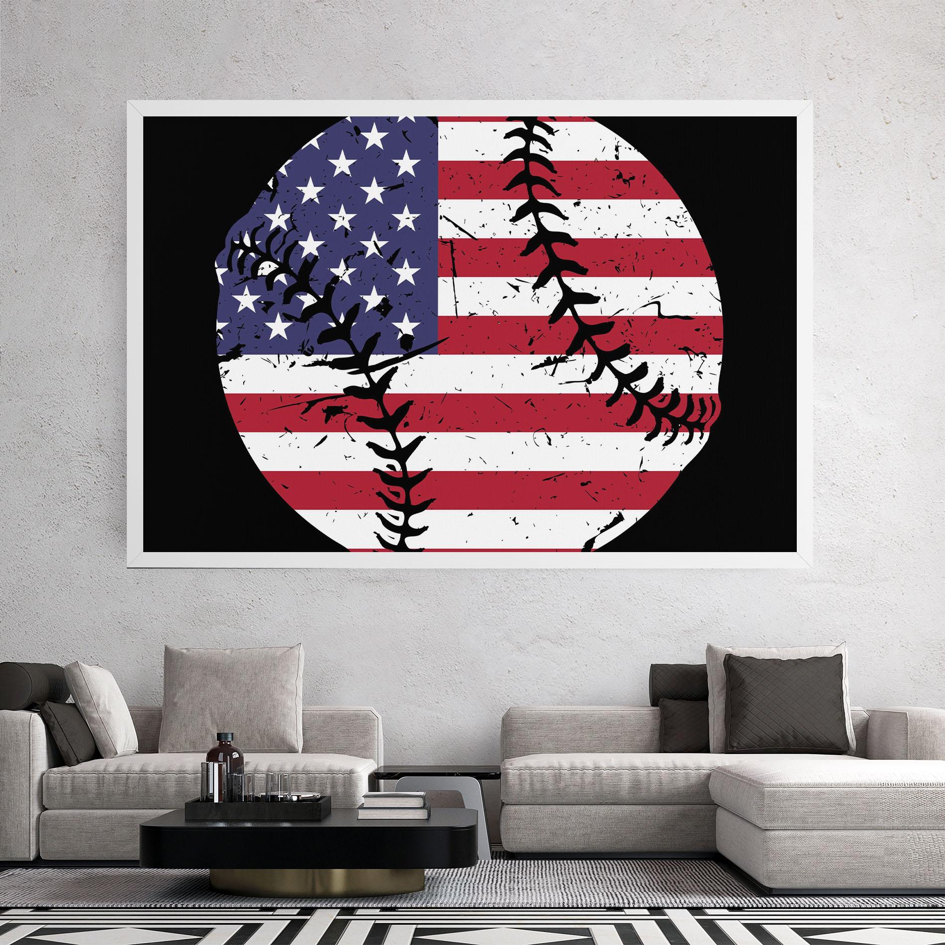 Tablou Canvas Baseball Usa mockup 2
