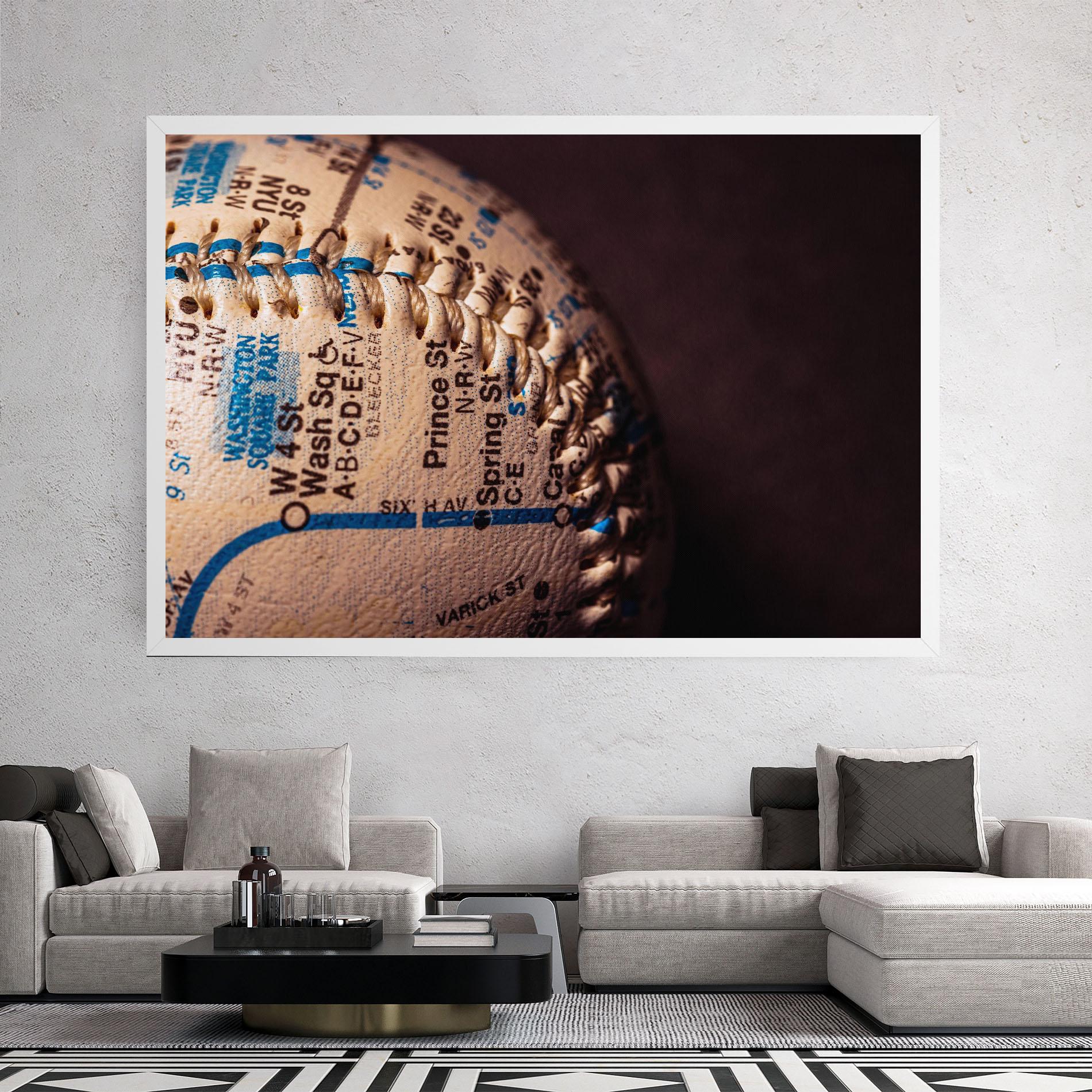 Tablou Canvas Blue Text Baseball Ball mockup 2