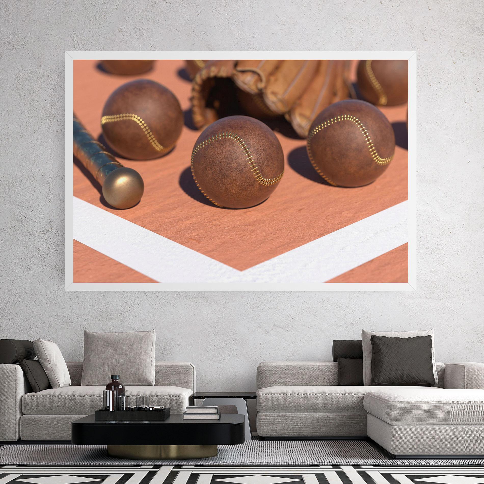Tablou Canvas Brown Baseball Ball mockup 2