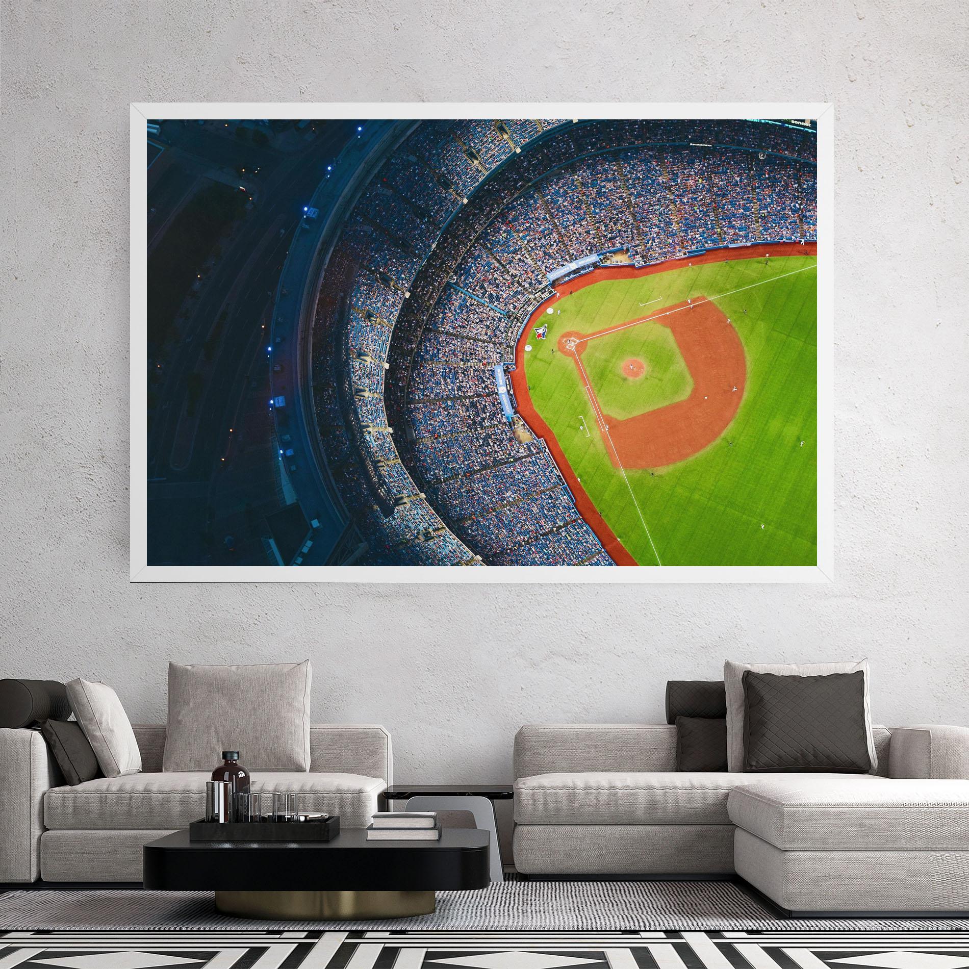 Tablou Canvas Green Baseball Field mockup 2