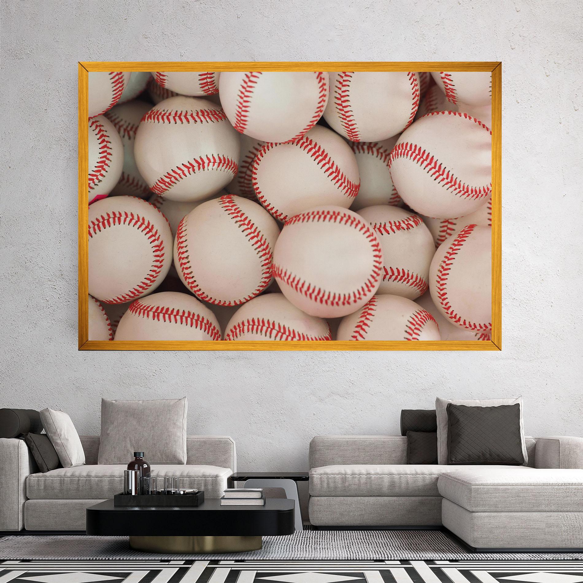 Tablou Canvas Baseball Balls Stack mockup 2