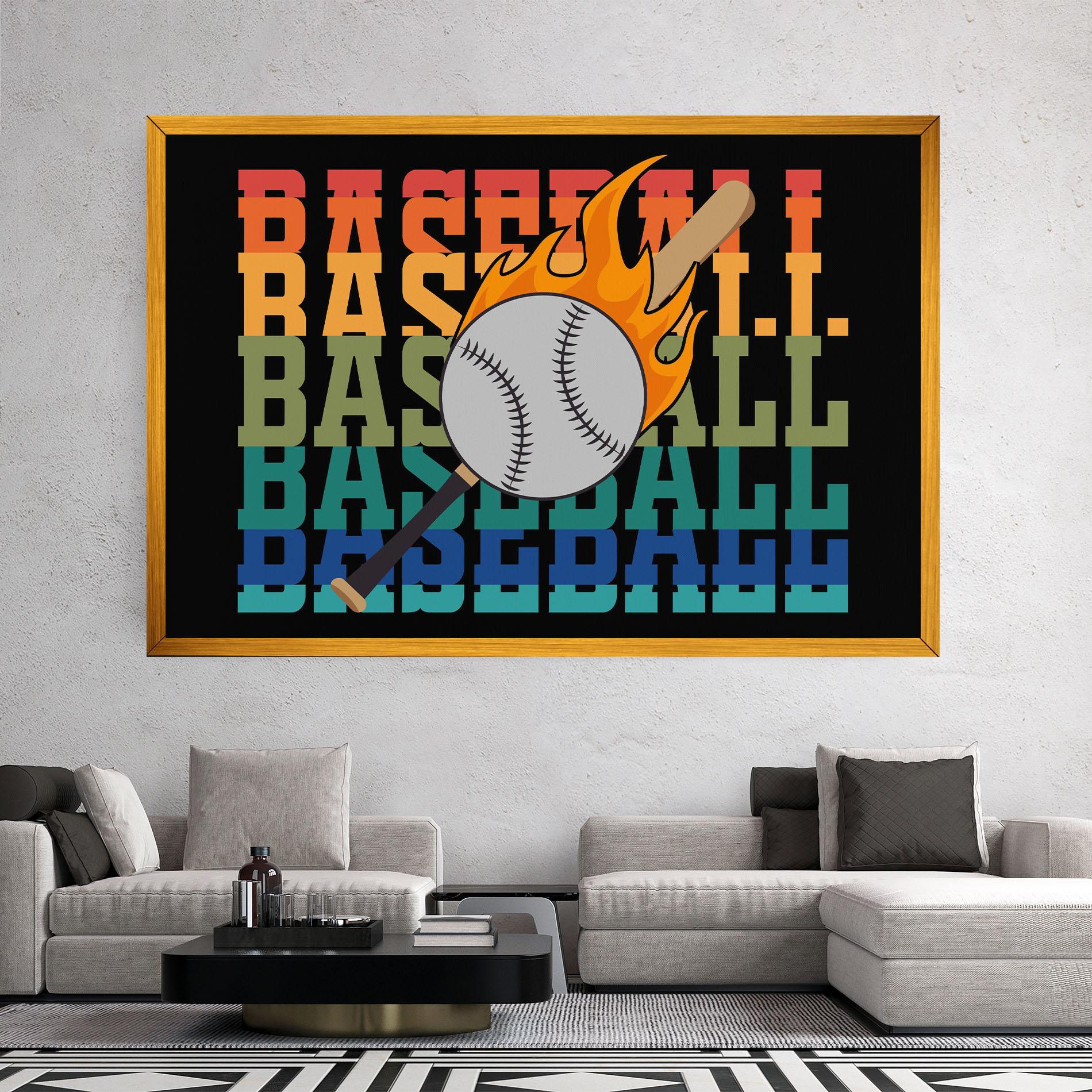 Tablou Canvas Baseball Color mockup 2